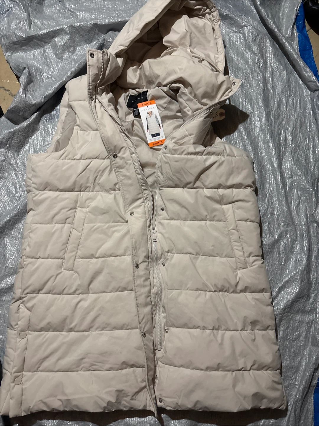 Ladies Sanctuary Puffer long Vest - XXL