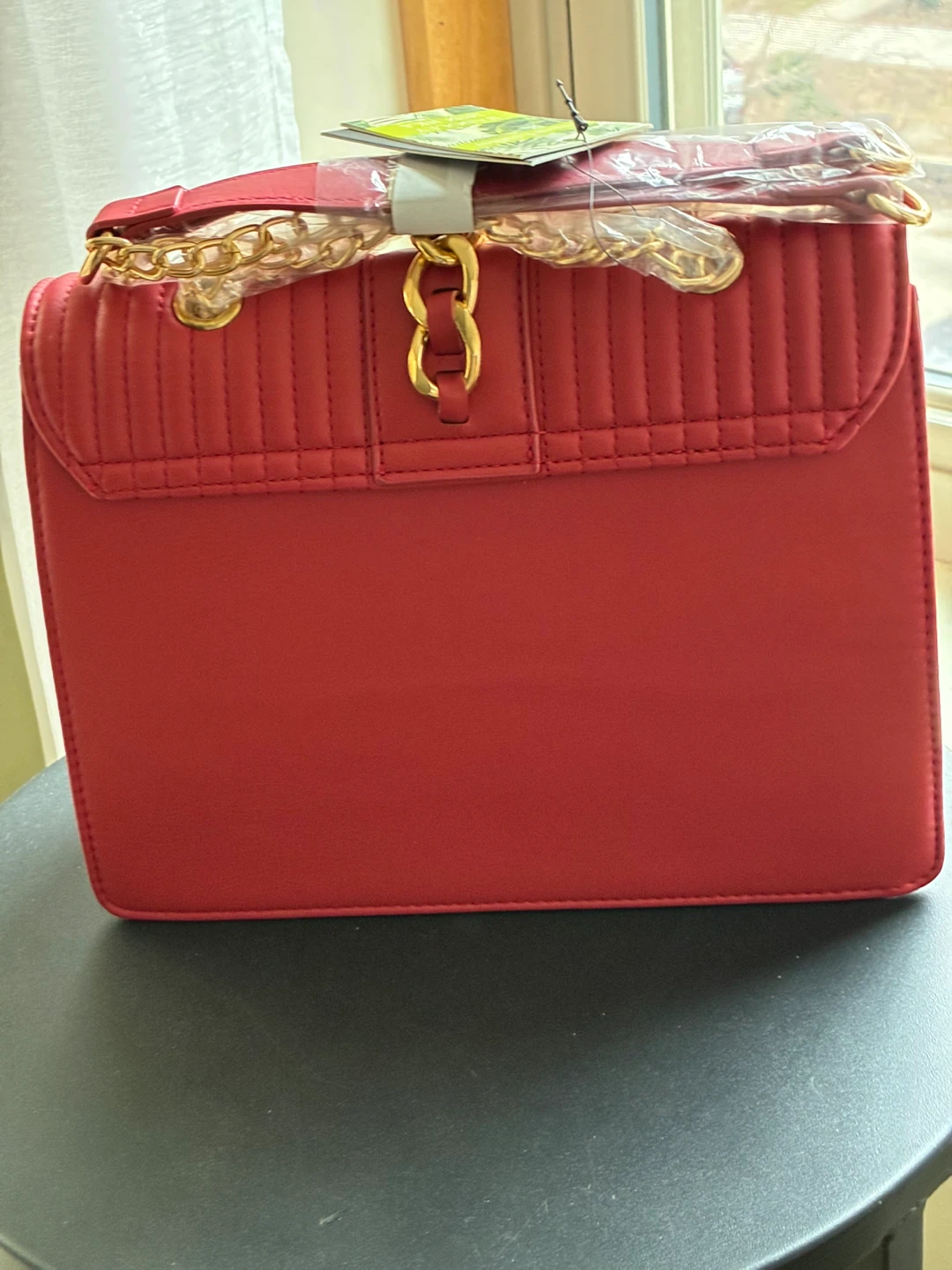 Badgley Mischka Red Quilted Chain Shoulder Bag - photo 2