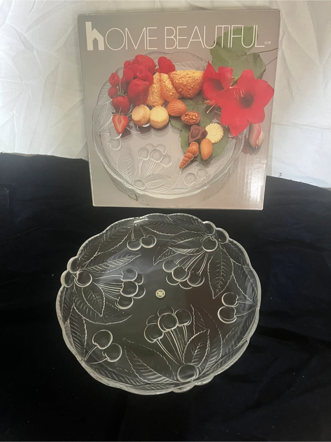 Home Beautiful Glass Cherry  Plates & Divided Serving Dish Set - photo 3