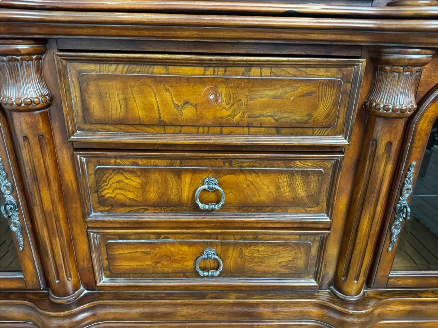 Wooden Display Cabinet with Glass Doors - photo 2