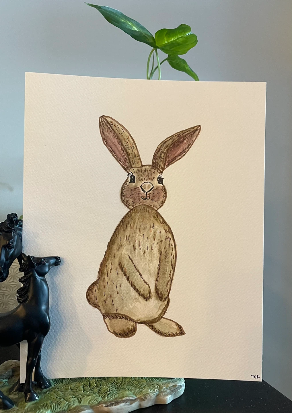Watercolor Bunny Paintings