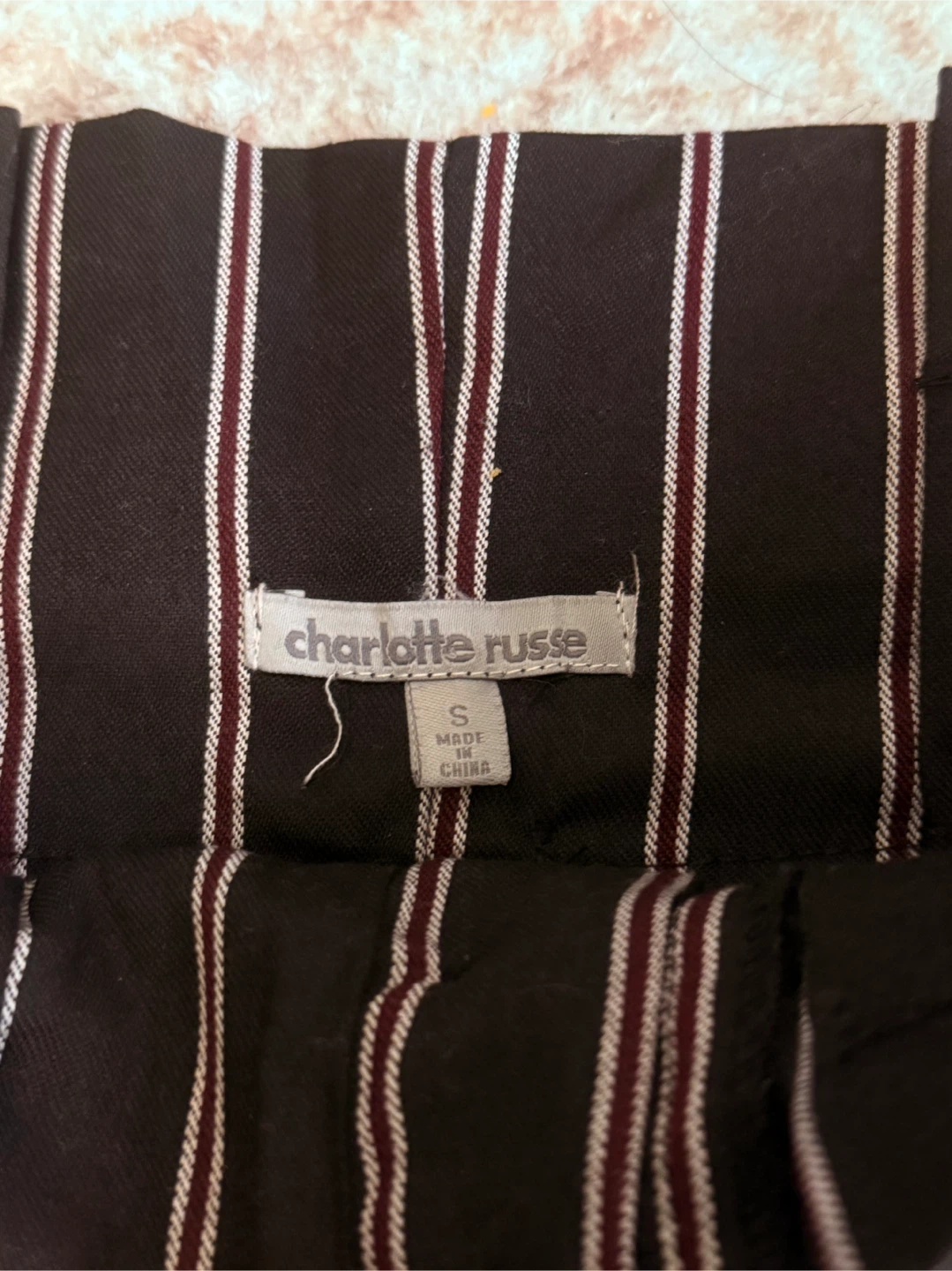Striped High-Waisted Pants - Size S - photo 2