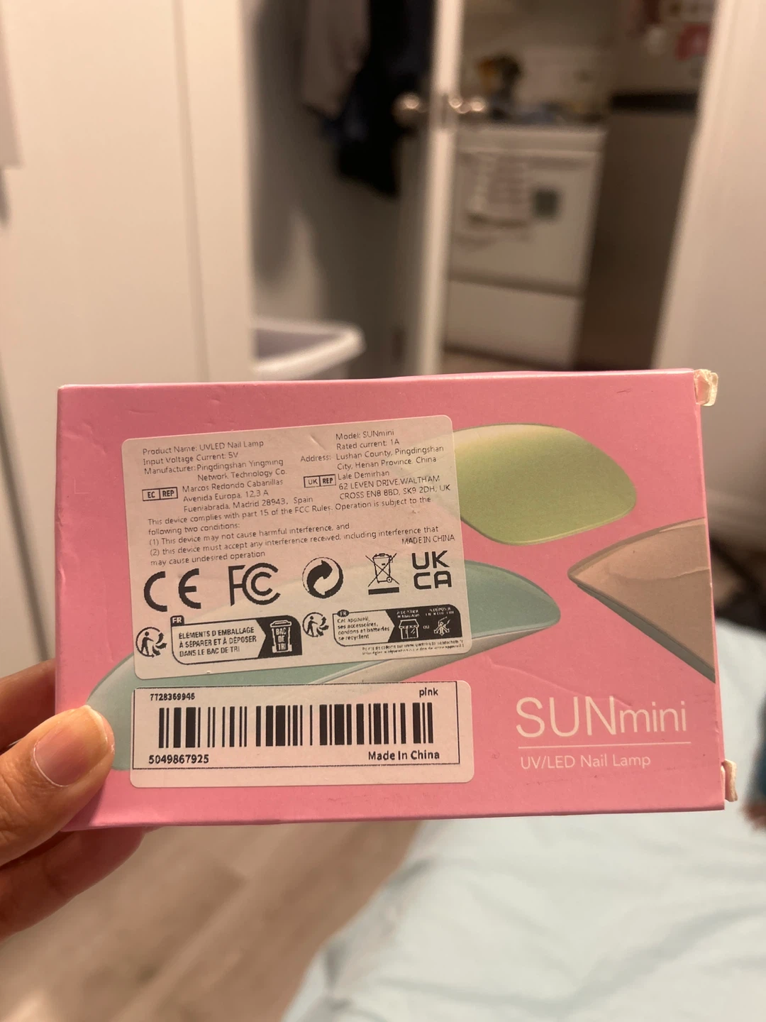 SUNmini UV/LED Nail Lamp Pink