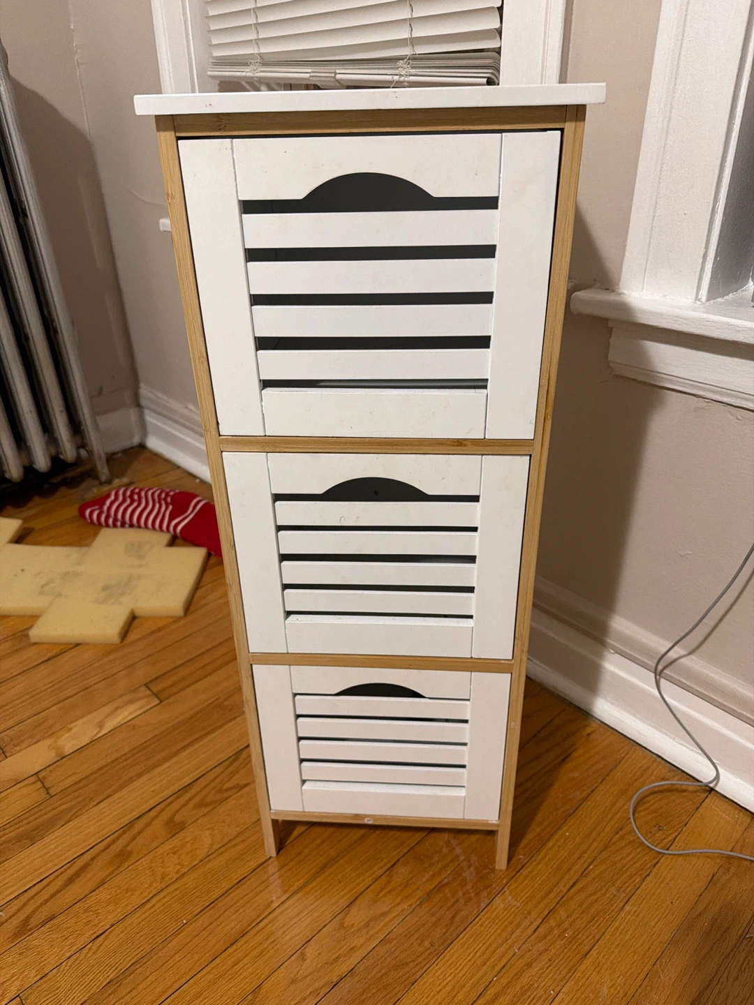 White 3-Drawer Storage Cabinet