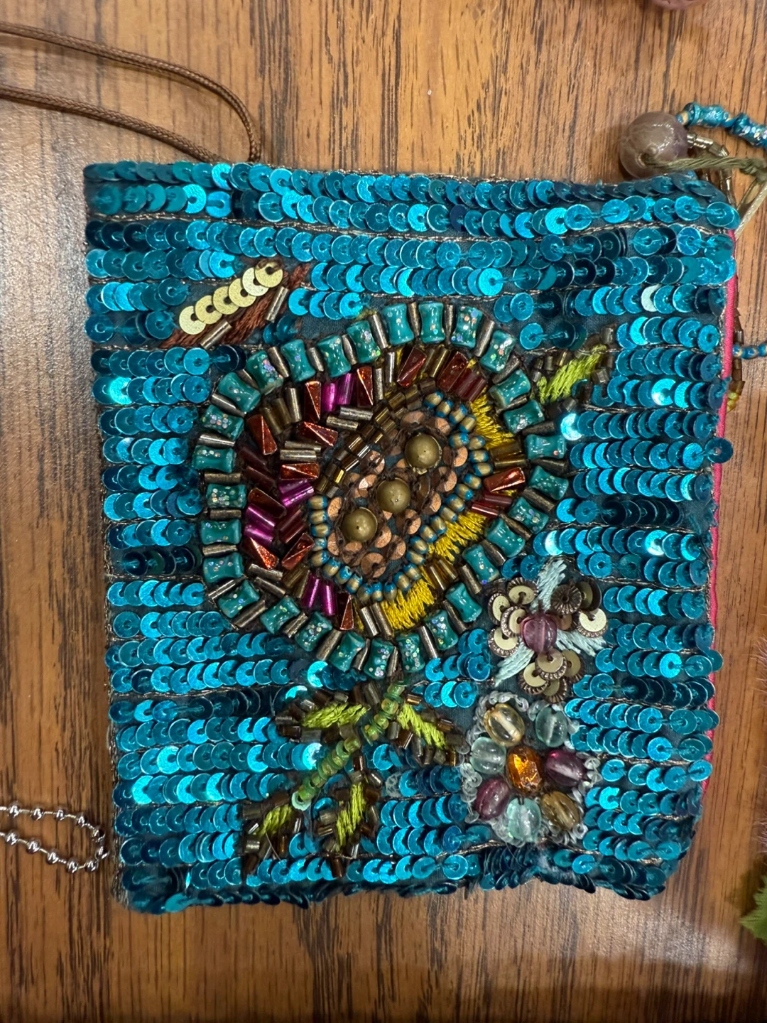 Beaded Coin Purse New
