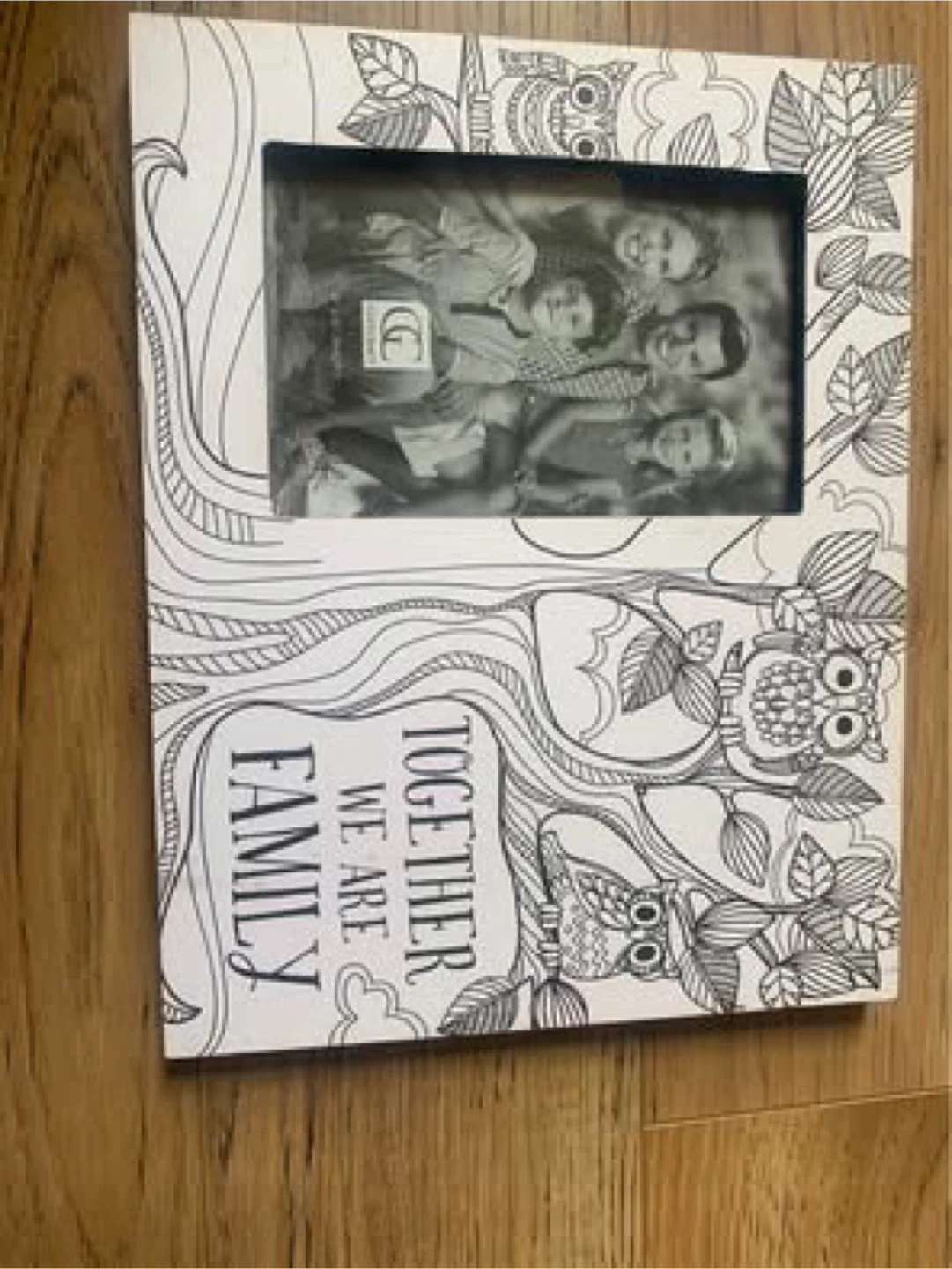 Picture Frame with "Together We Are Family" design