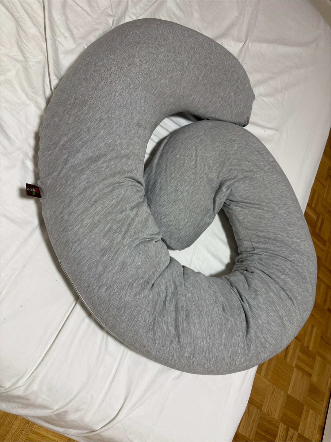 Grey C-Shaped Nursing Pillow