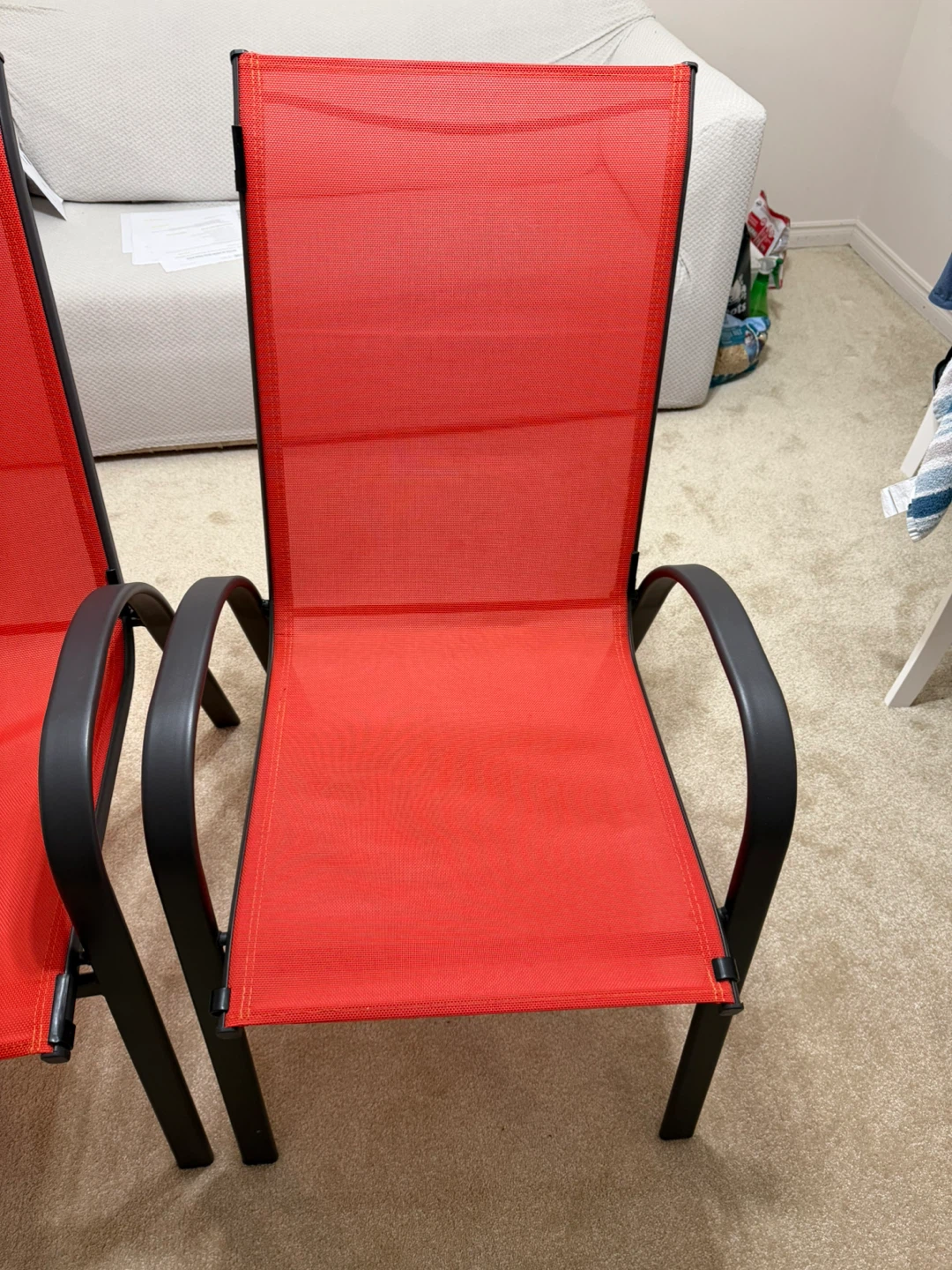 Set of 2 Red Patio Chairs - photo 3
