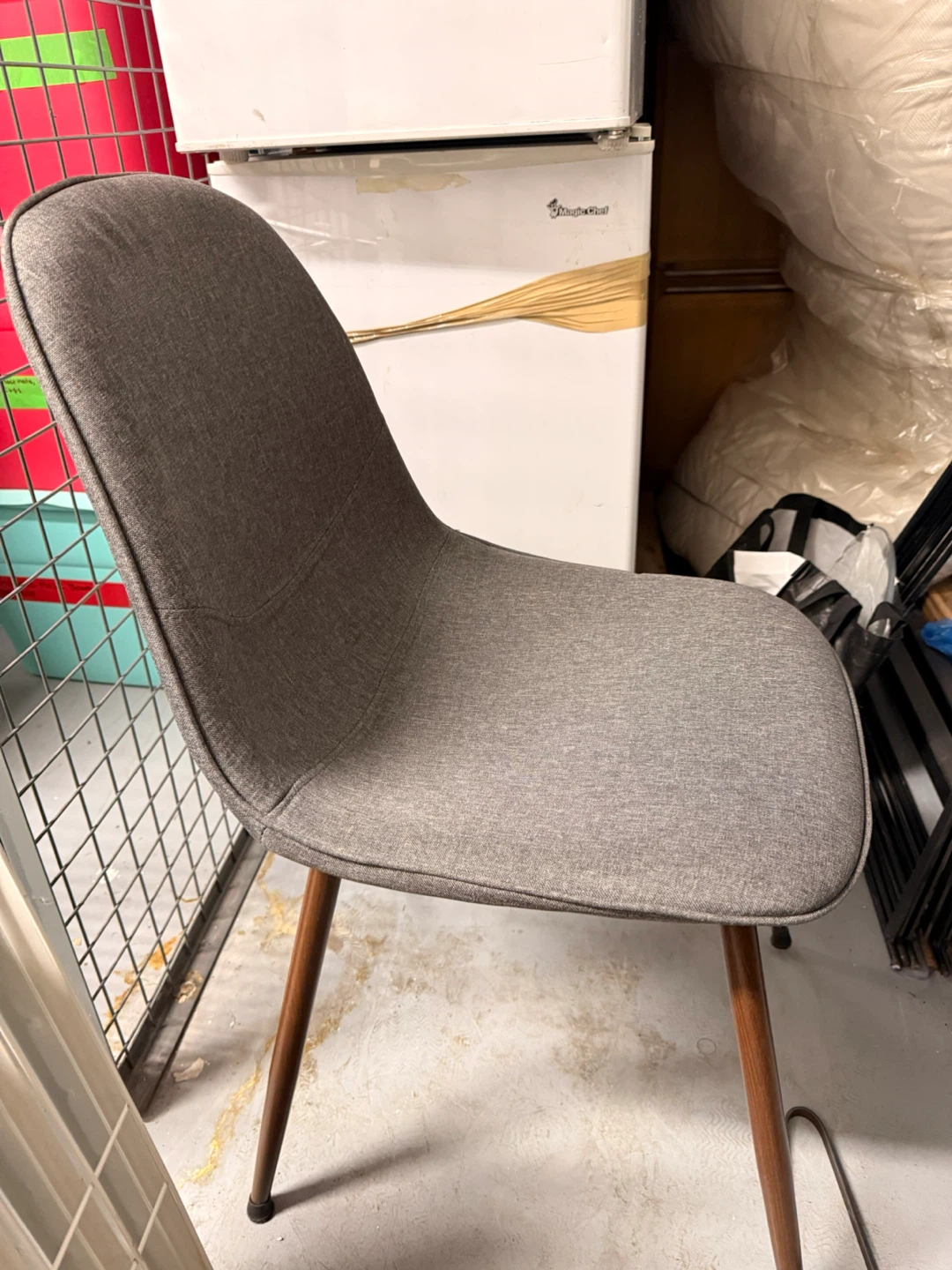 Grey Upholstered Dining Chair