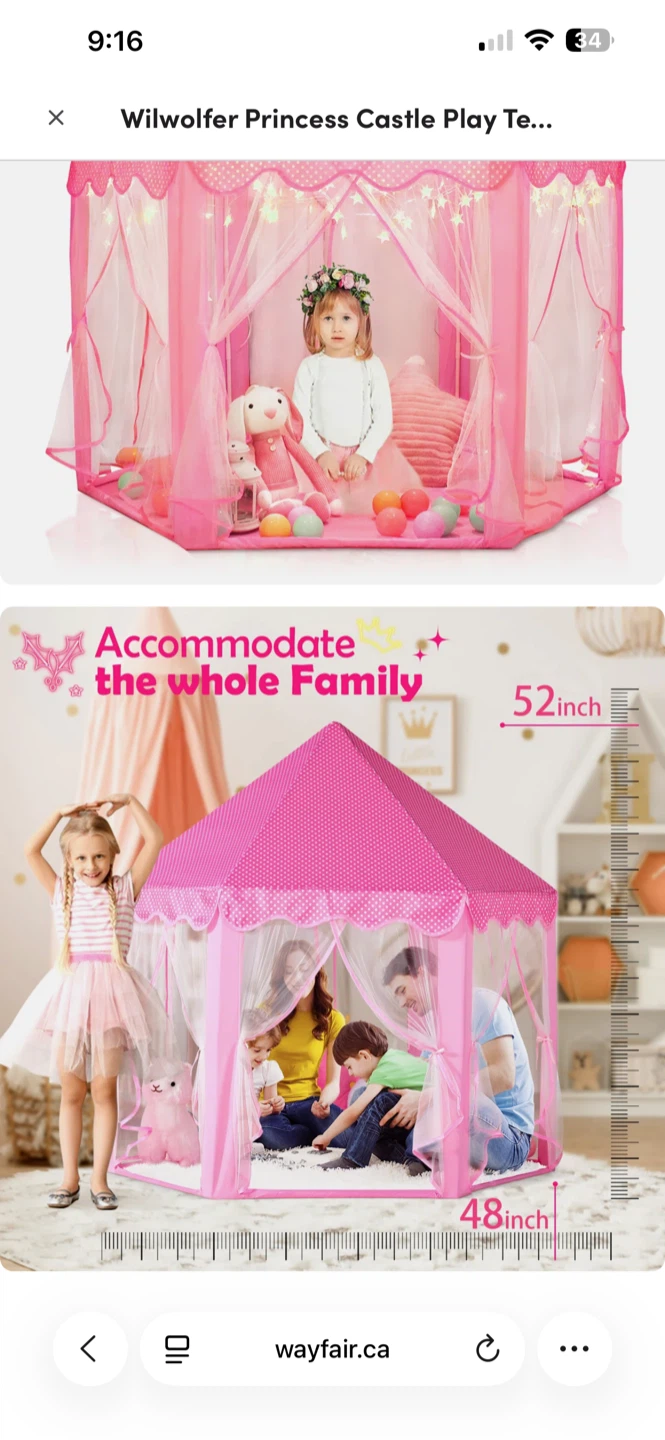 Princess Castle Play Tent - photo 2