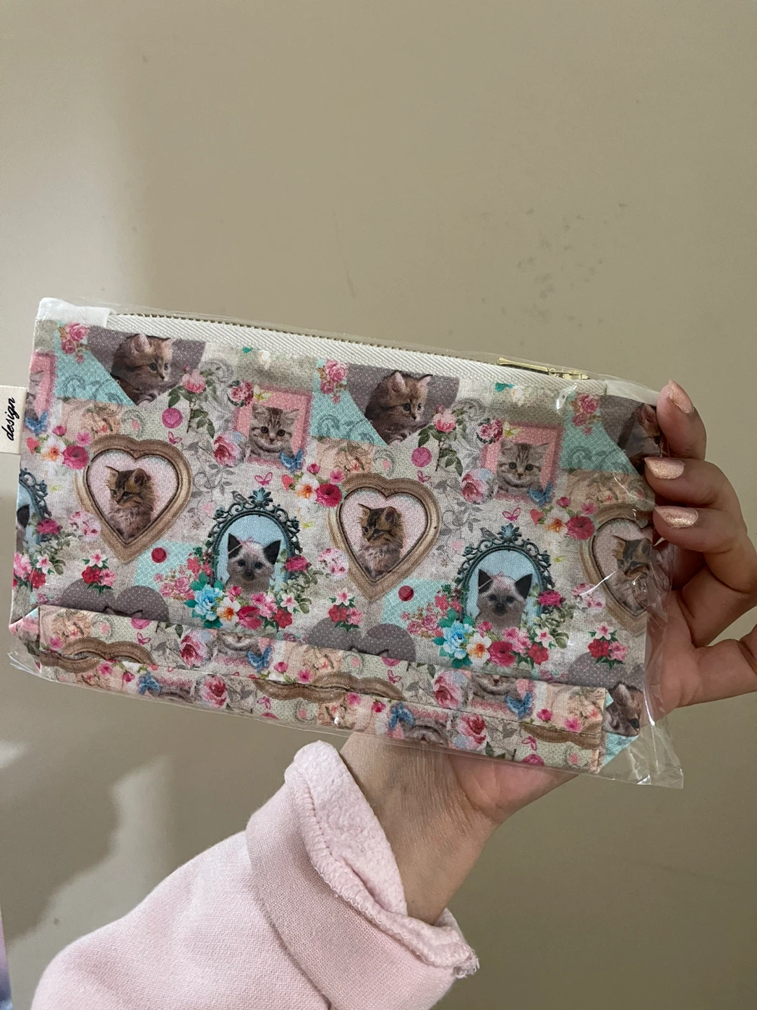 Cutest Whimsical Romantic Kitty Cat Bow Makeup Bag - photo 2
