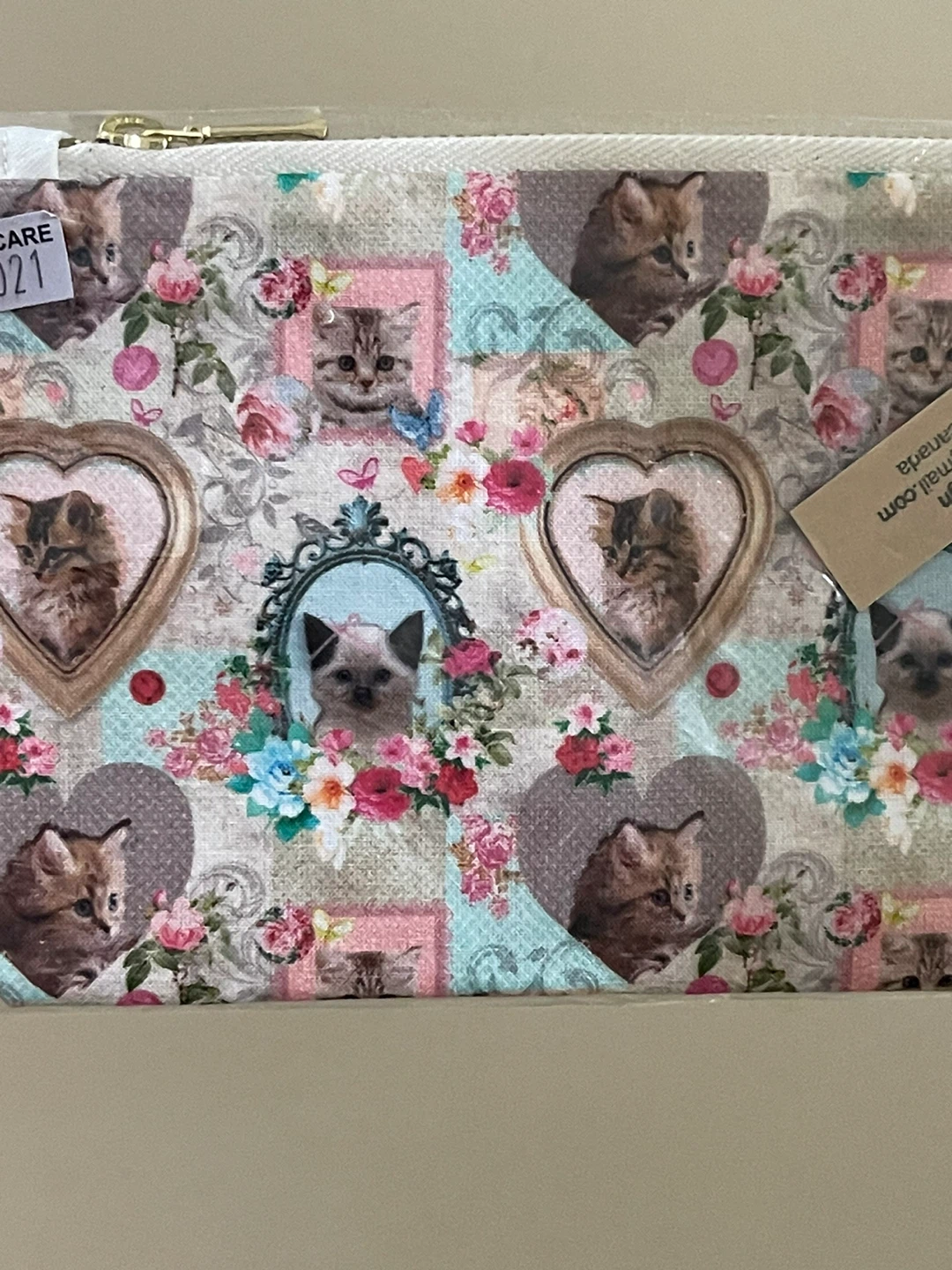 Cutest Whimsical Romantic Kitty Cat Bow Makeup Bag - photo 3