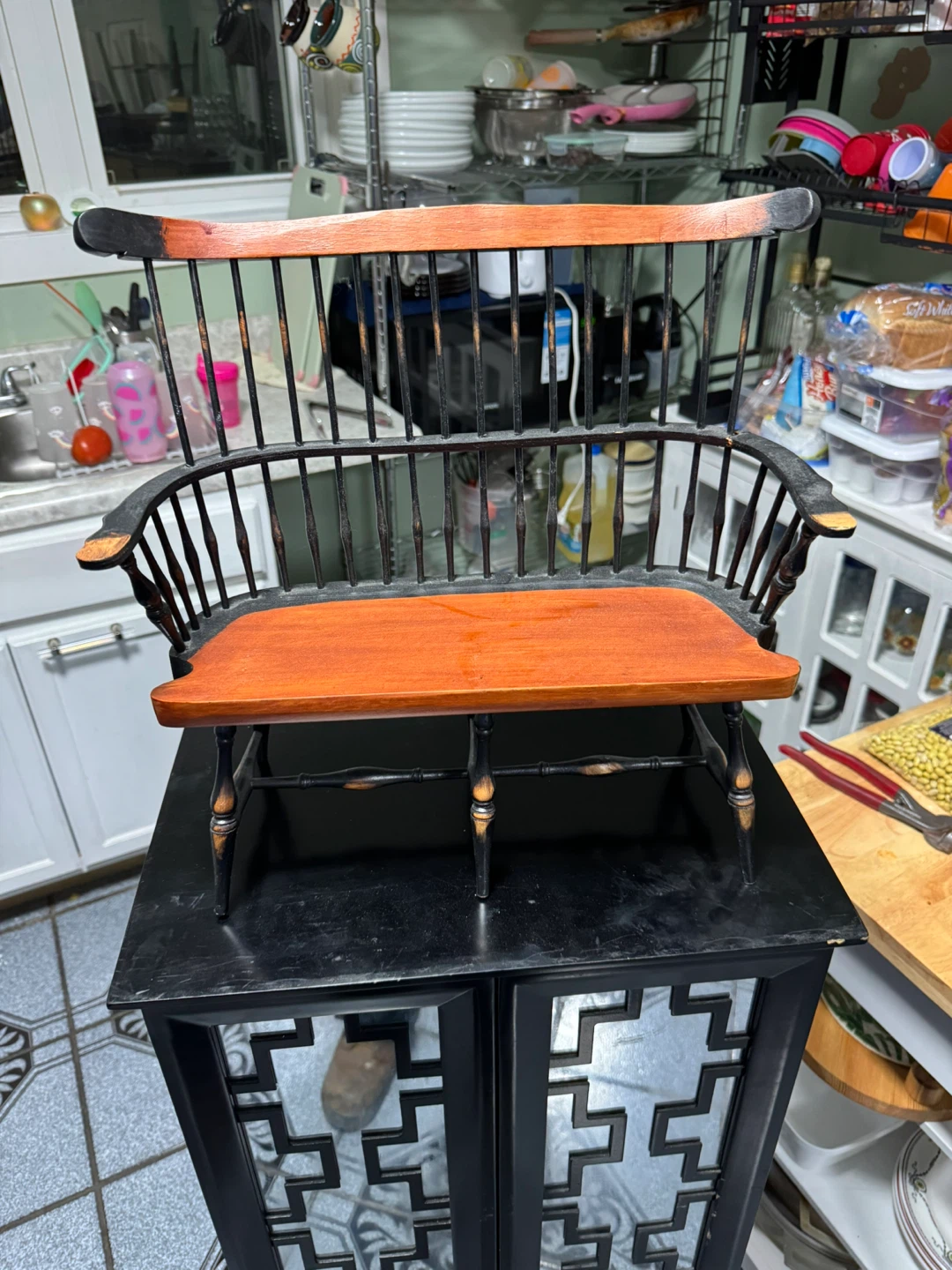 Miniature Spindle Back Bench Chair