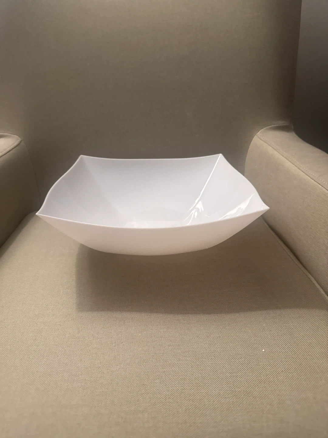 White Square Serving Bowl
