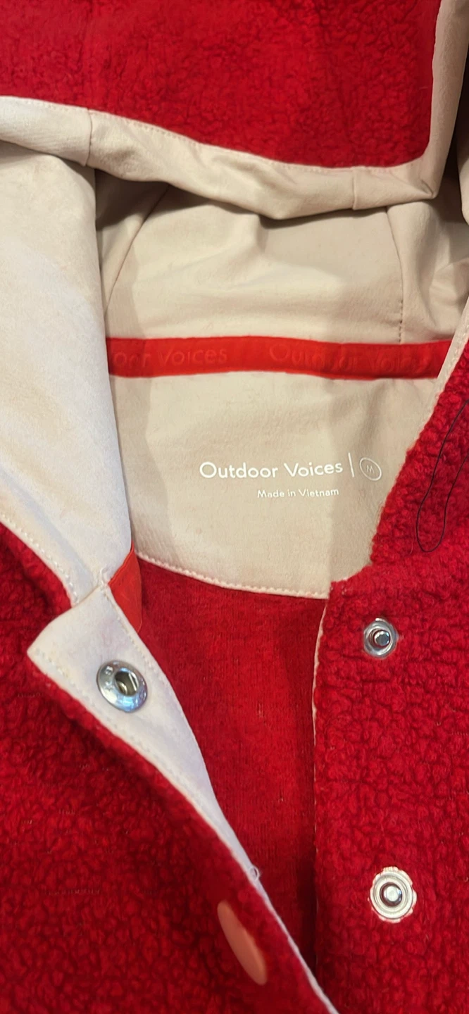 Outdoor Voices Red Fleece Hoodie - Size M - photo 2