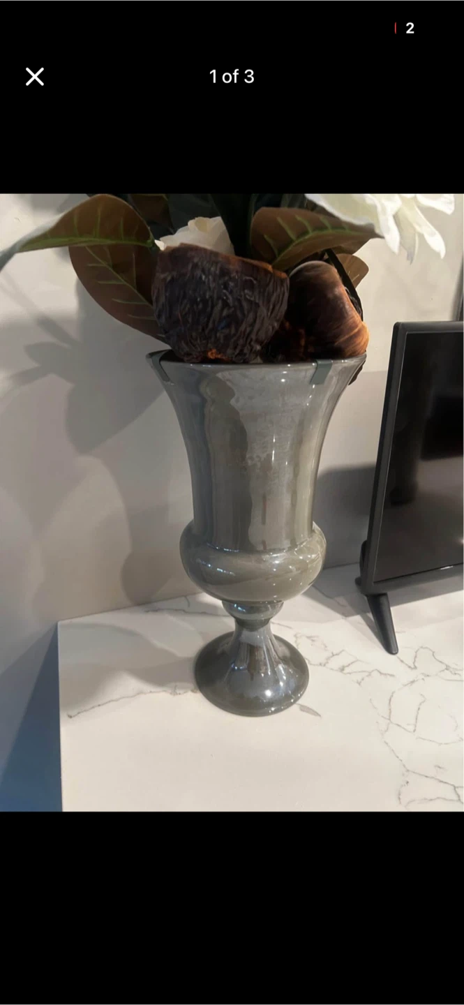 Grey Decorative Urn Vase