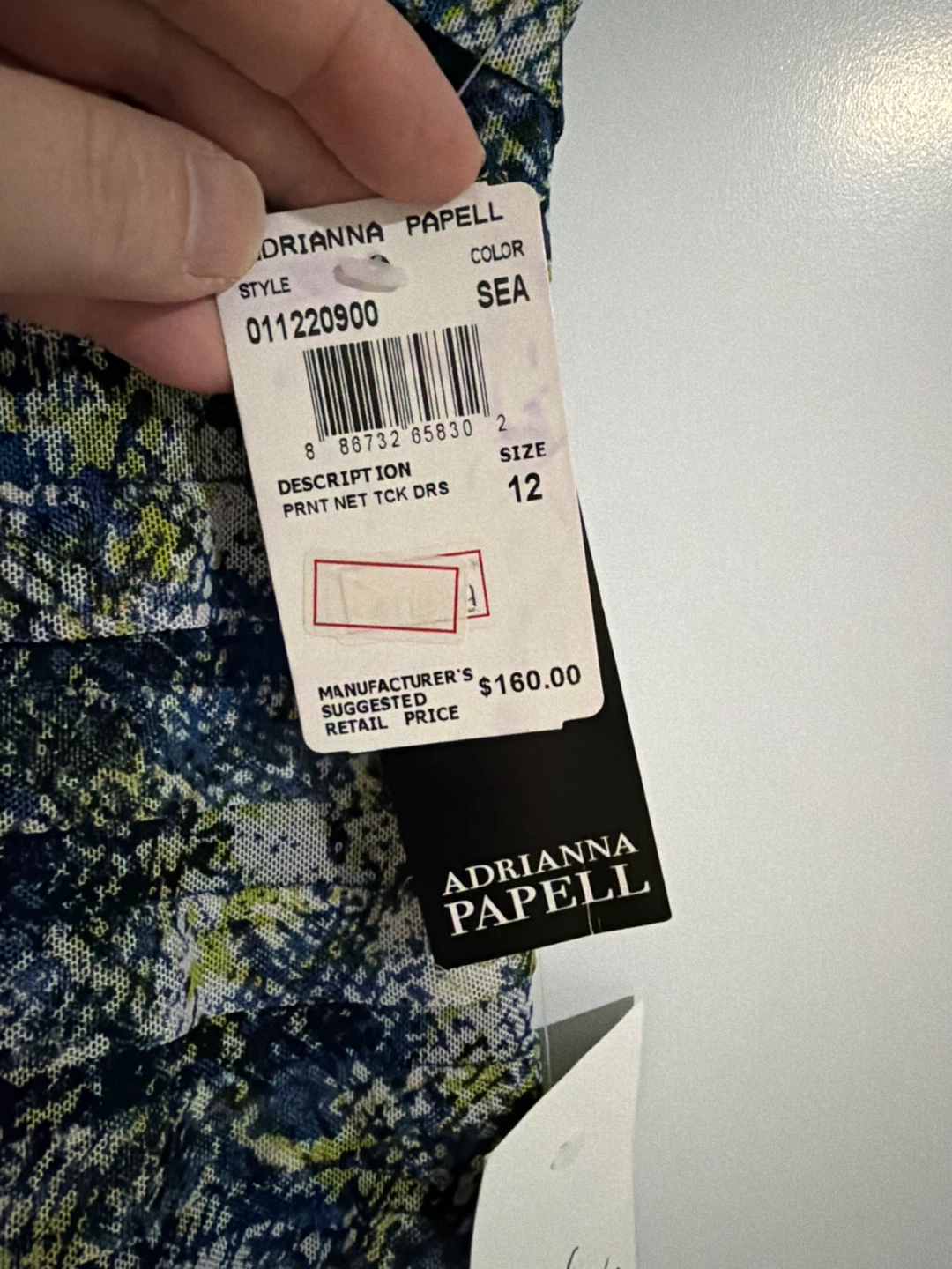 Adrianna Papell Women's Print Net Sheath Dress Size 12 - photo 3
