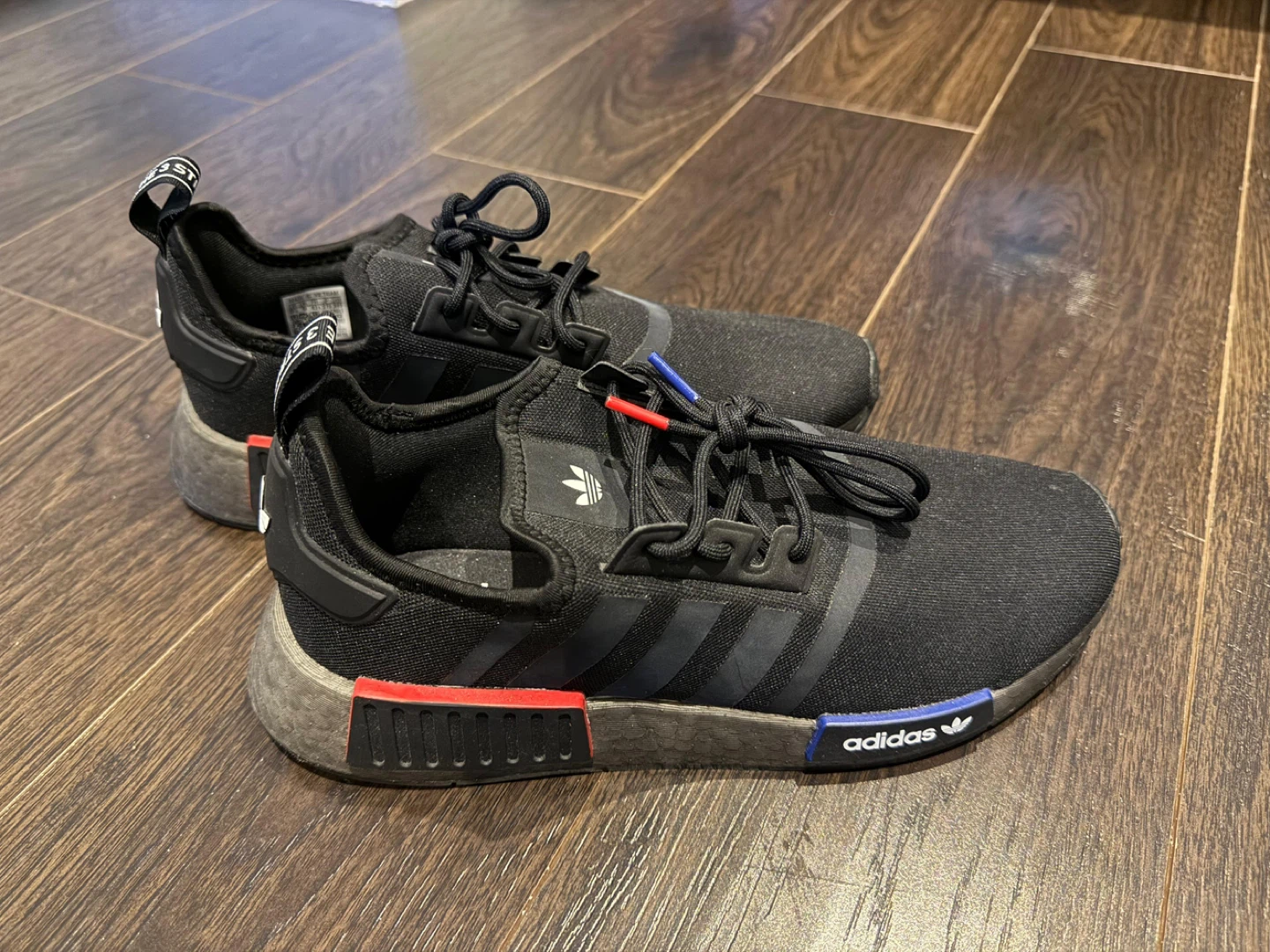Adidas NMD_R1 Shoes Black Red Blue Size 10