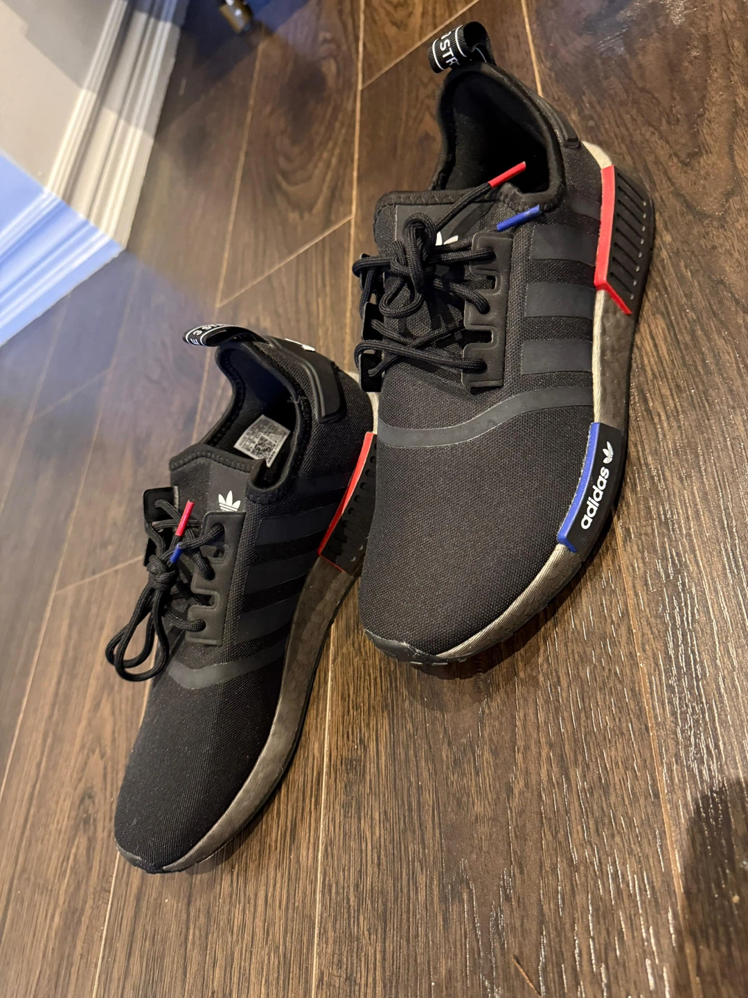Adidas NMD_R1 Shoes Black Red Blue Size 10 - photo 4