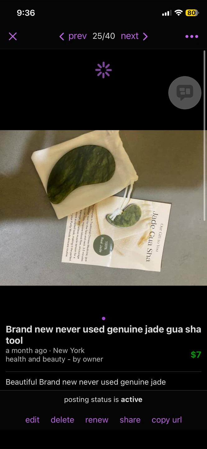 Genuine Jade Gua Sha Tool with Pouch