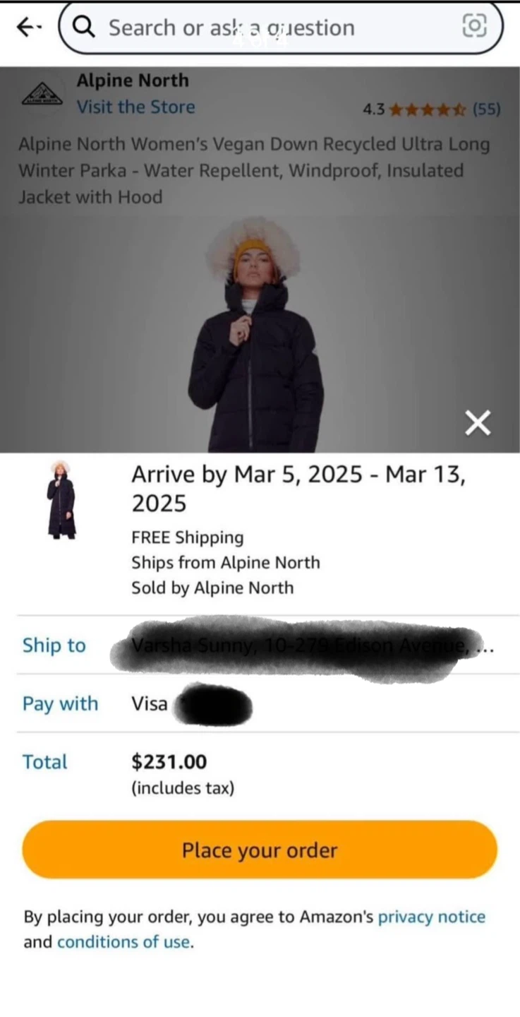 Alpine North Women's Long Puffer Parka - Black - Size S - photo 4