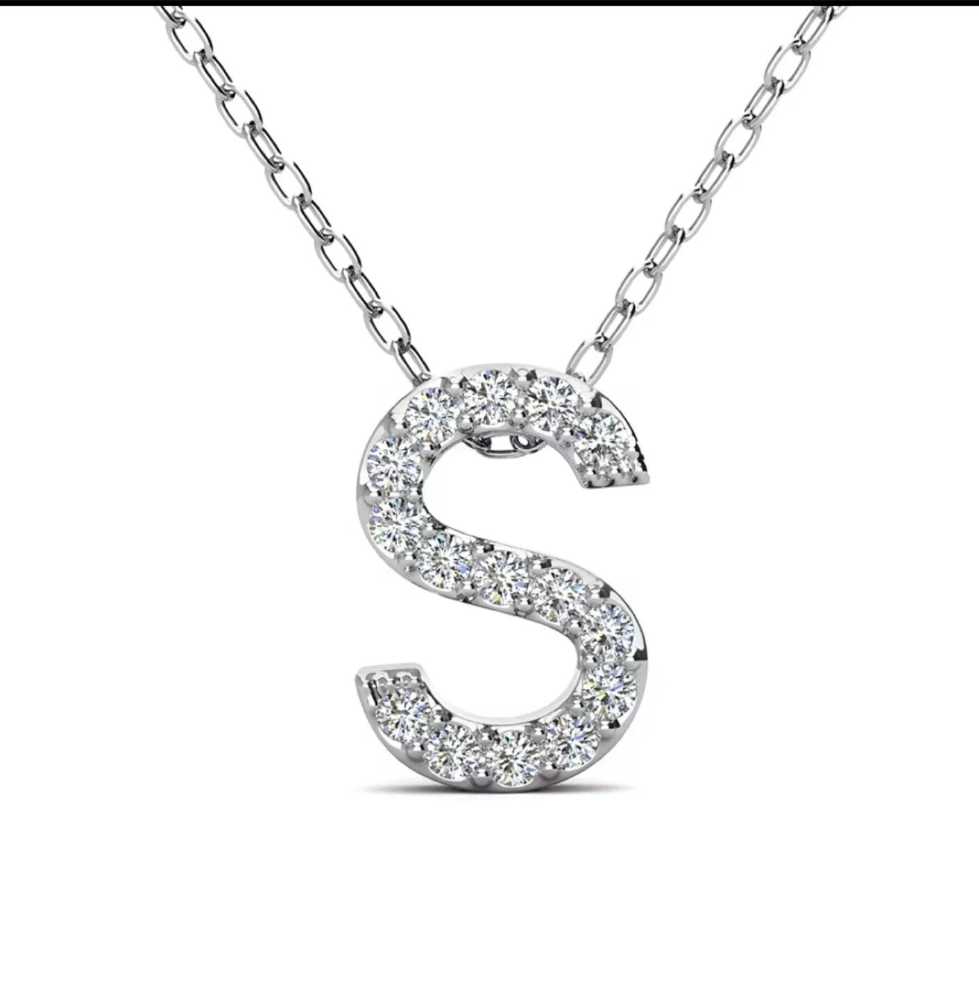 Diamond Letter S Necklace