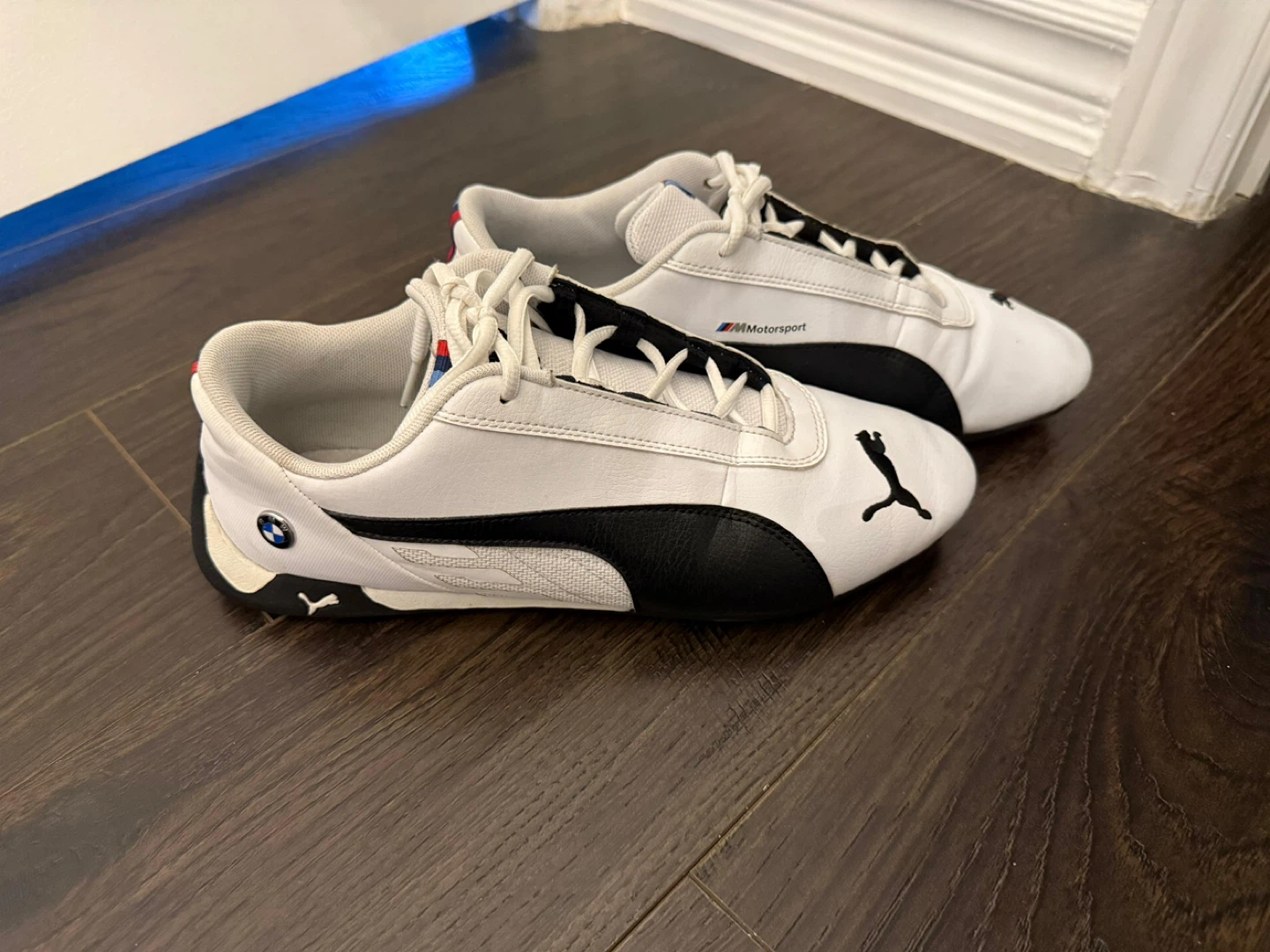 Puma BMW M Motorsport White Black Lace-Up Shoes Men's Size 9 - photo 2