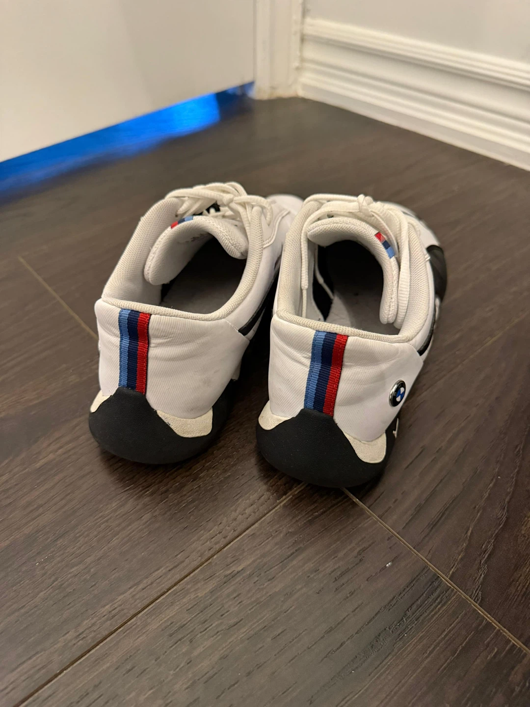 Puma BMW M Motorsport White Black Lace-Up Shoes Men's Size 9 - photo 3