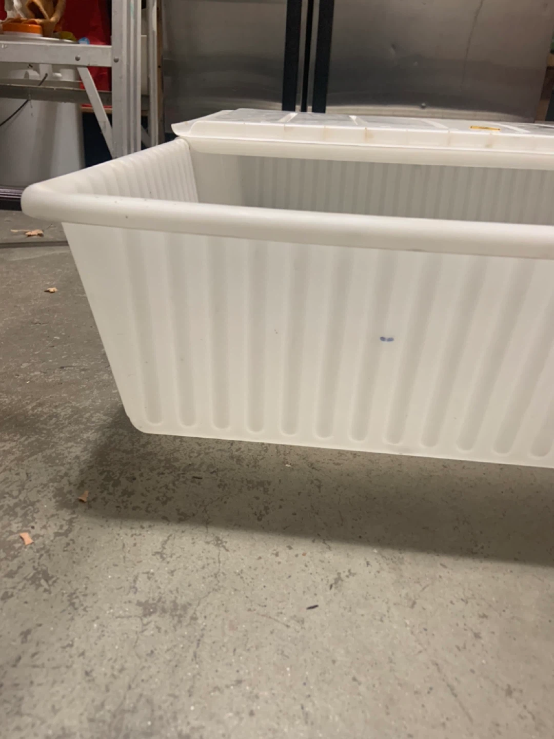 White Under Bed Plastic Storage Bin with Lid - photo 2