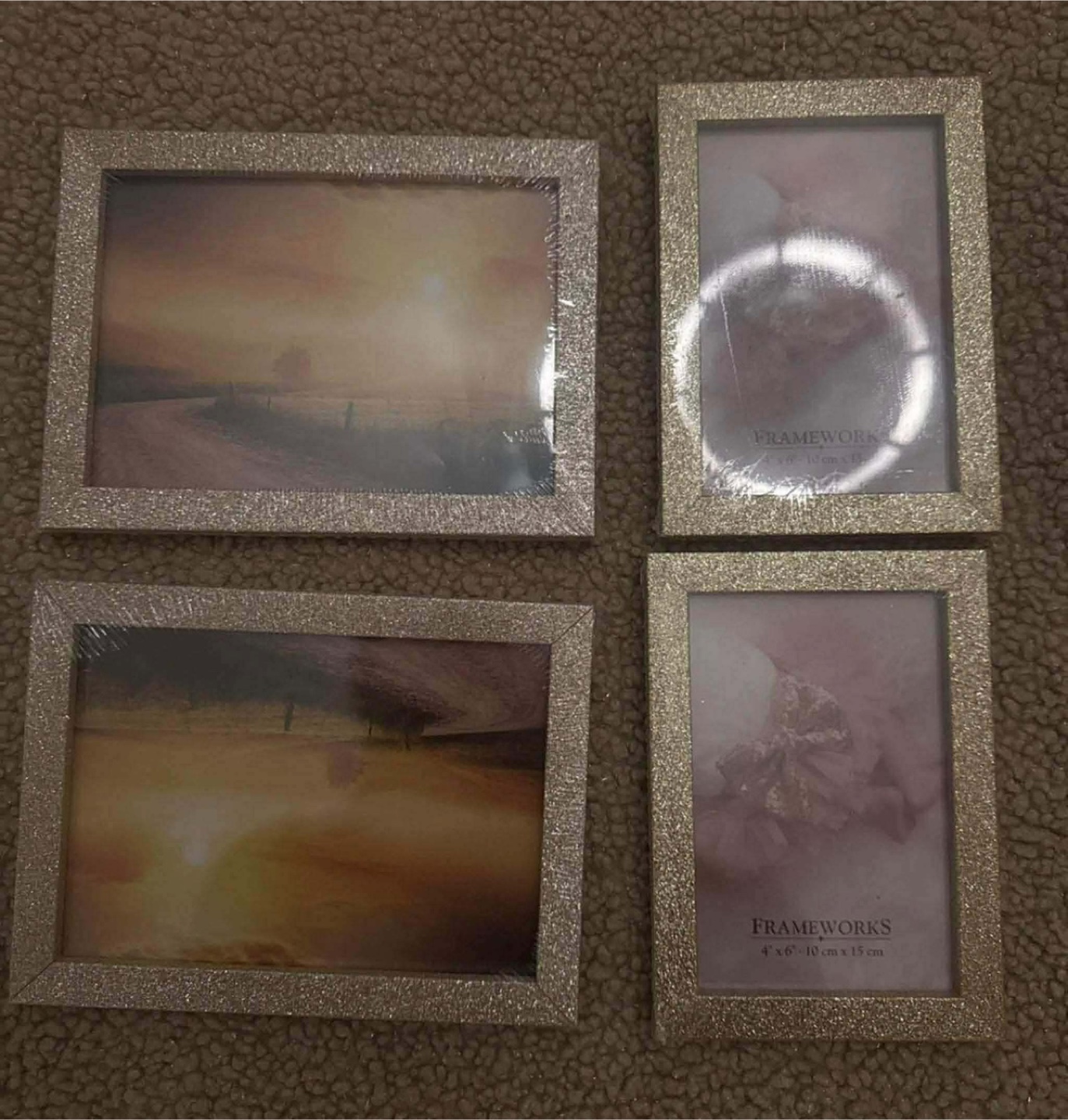 Frameworks Glitter Photo Frames Set
