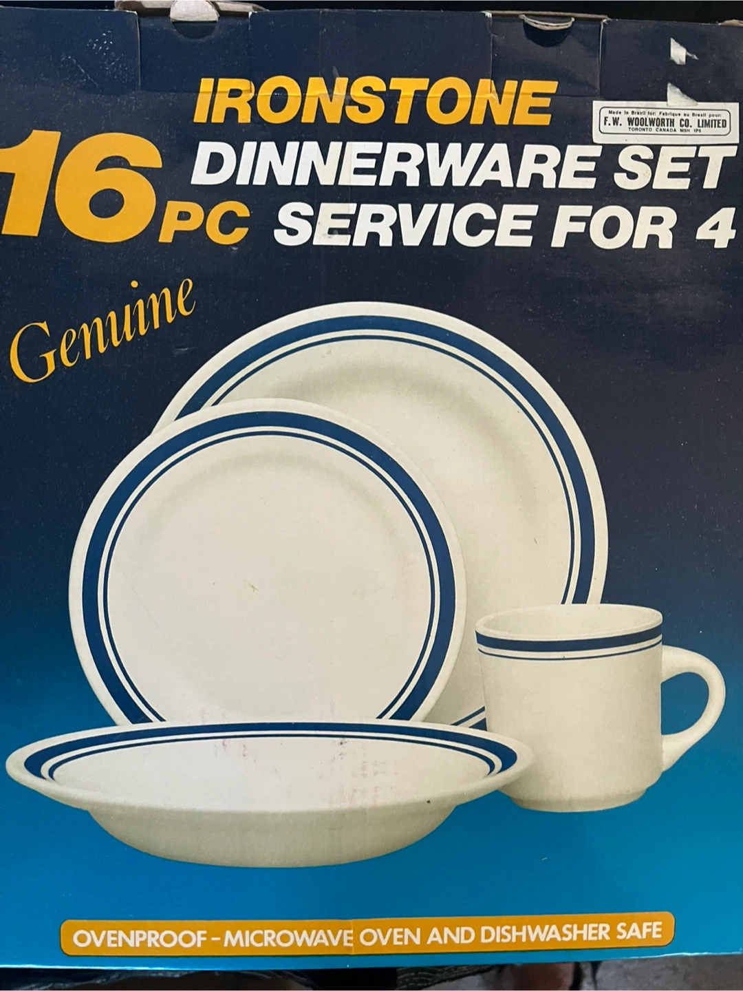 Ironstone 16 Piece Dinnerware Set Service for 4