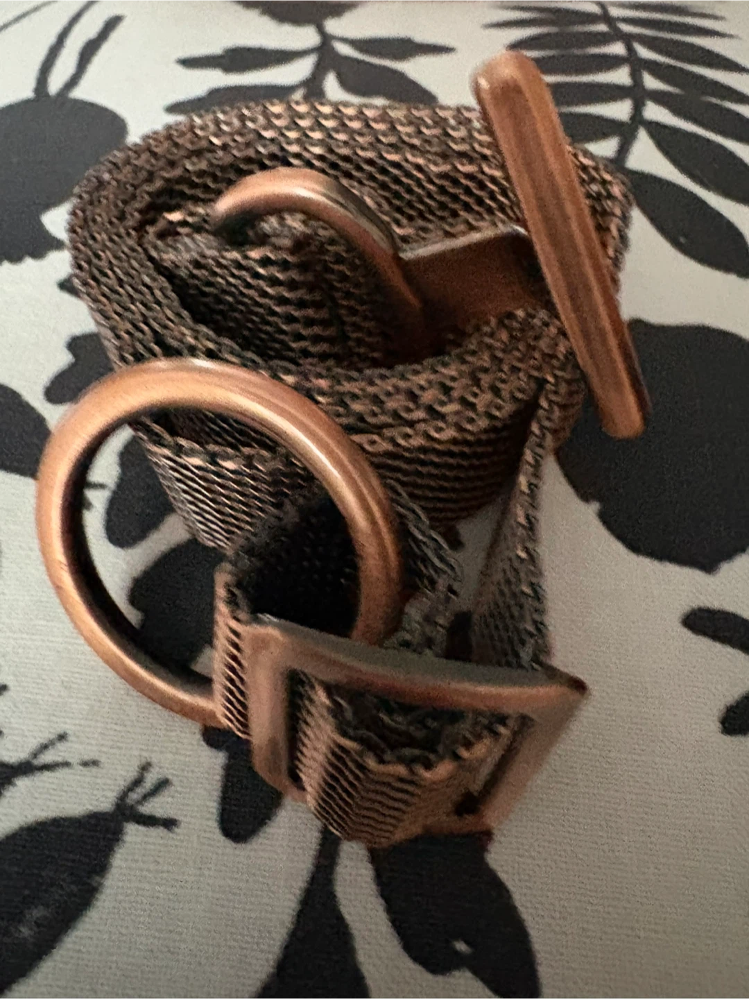 Copper Mesh Belt with Toggle Clasp