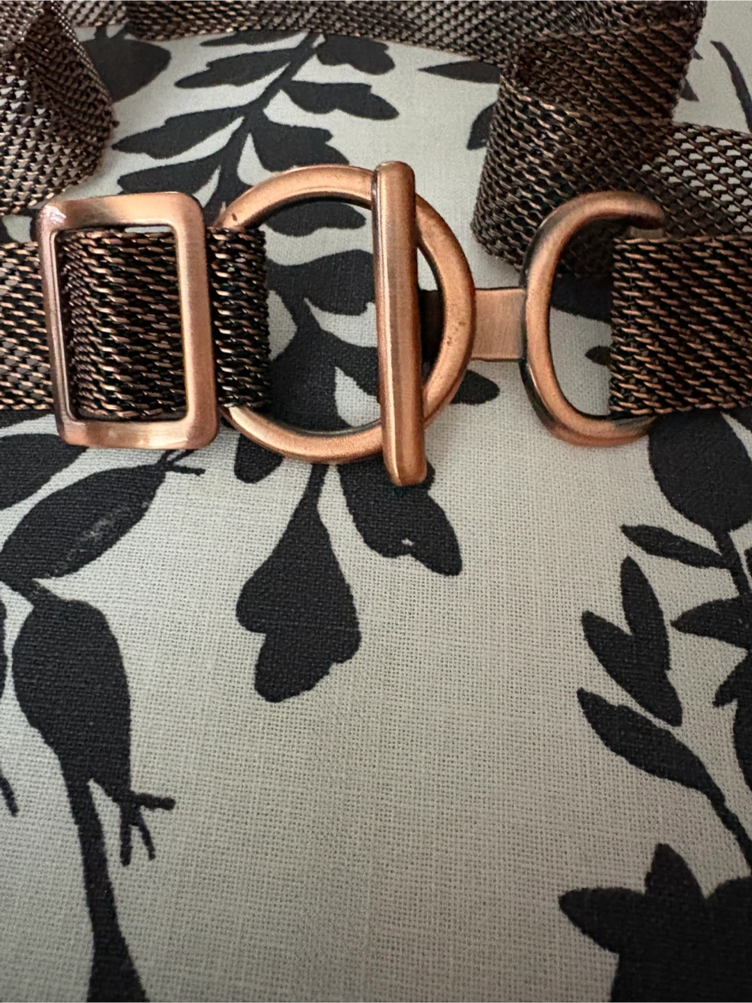 Copper Mesh Belt with Toggle Clasp - photo 2