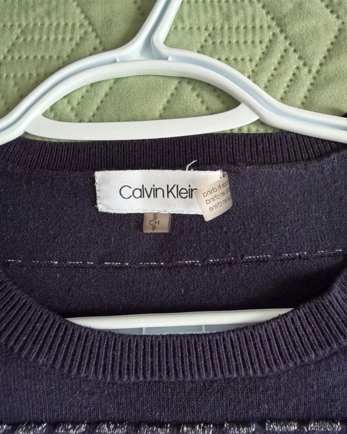 Calvin Klein Navy Striped Sweater - Size S - photo 2