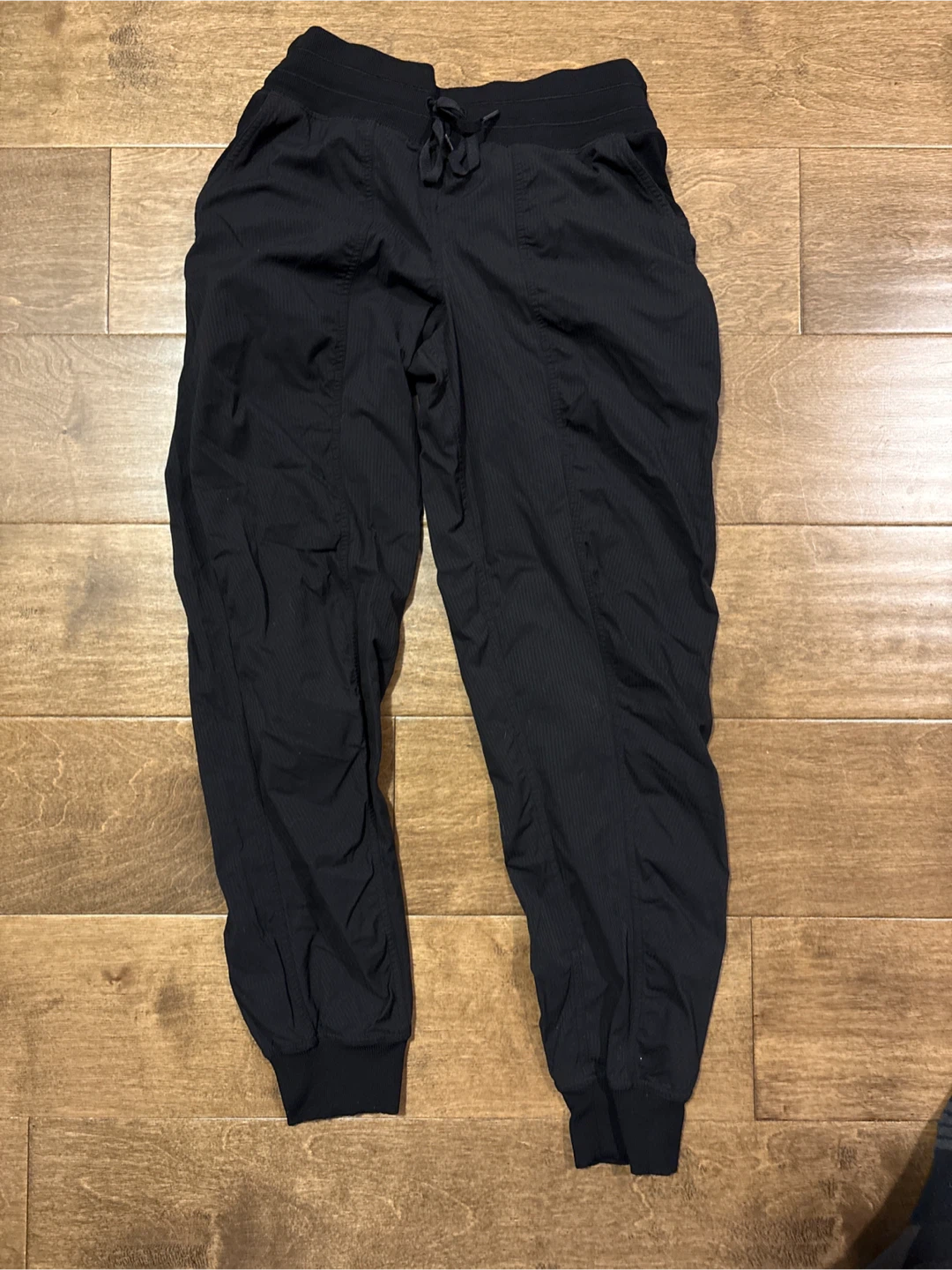 Black Striped Jogger Pants
