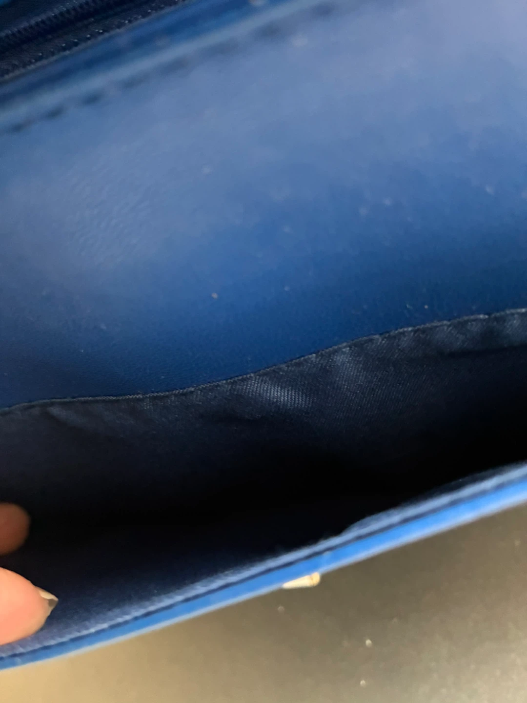 Blue Quilted Chain Shoulder Bag - photo 4