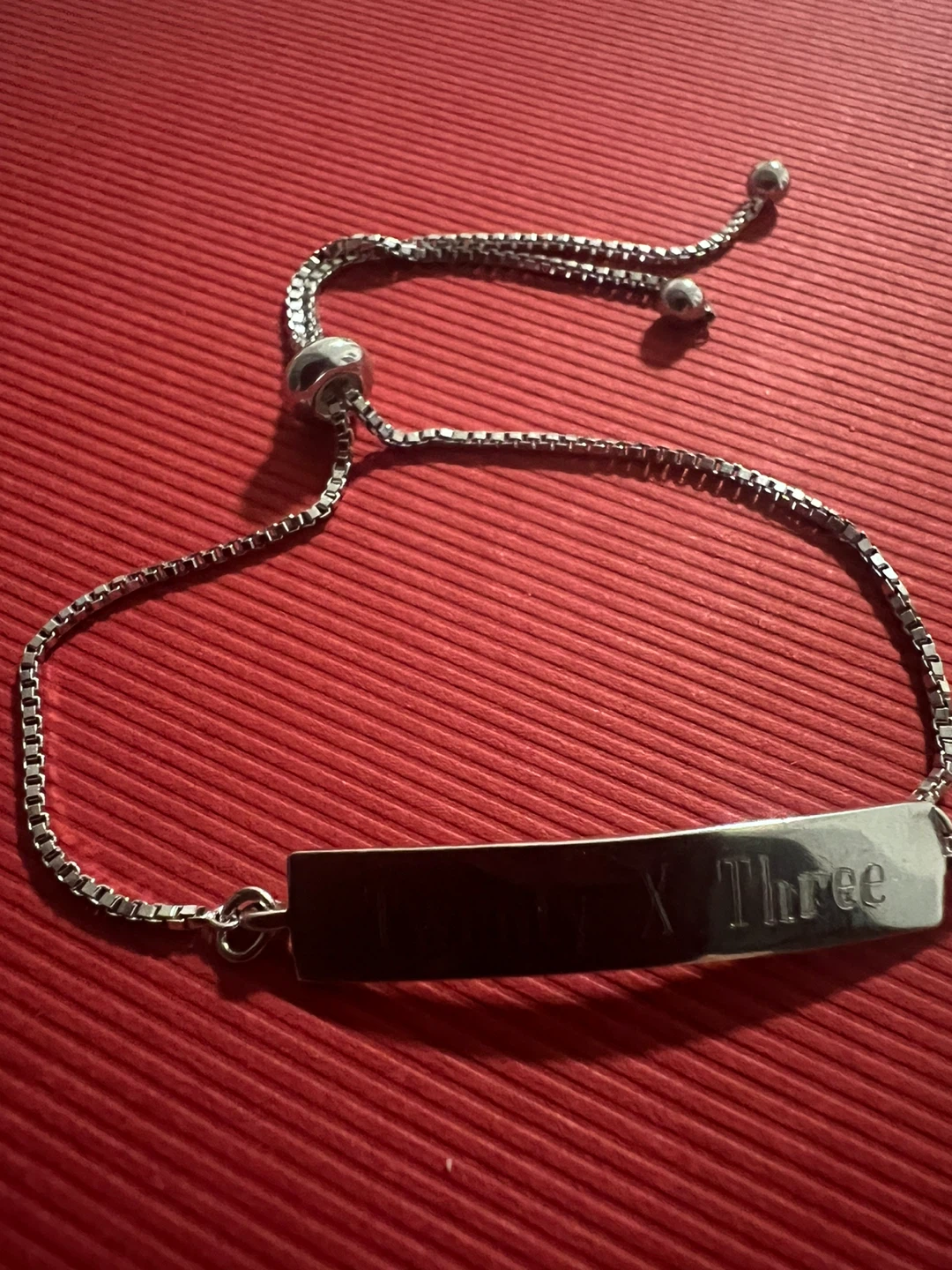 925 Sterling Silver "X Three" Bolo Bracelet