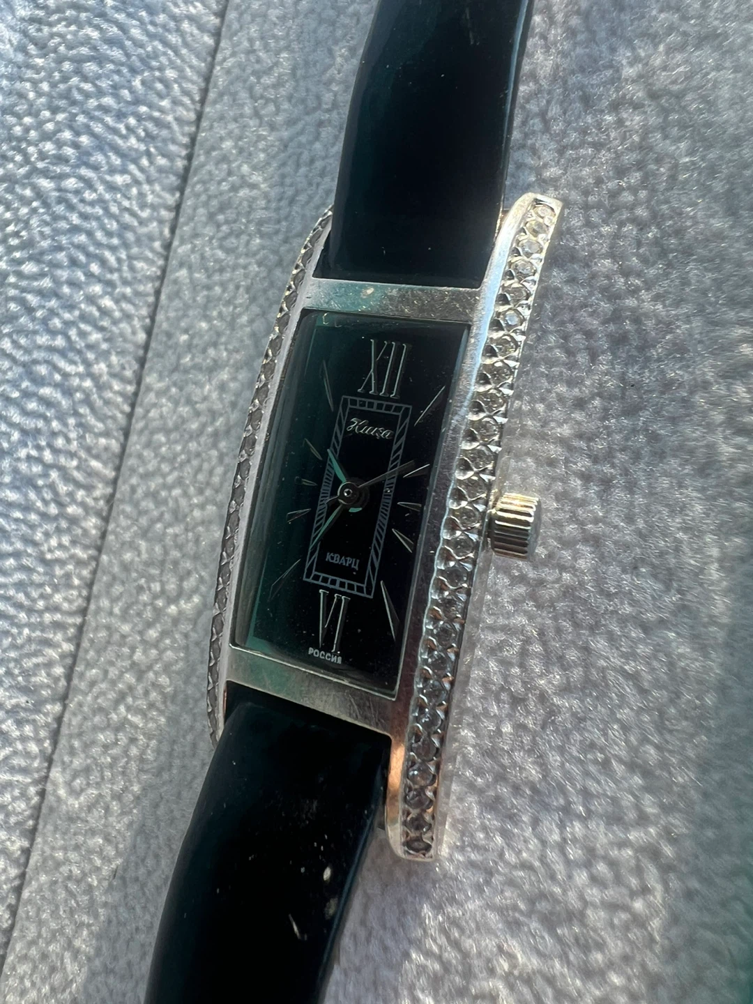 14 k Gold  Watch with Black Strap - photo 4