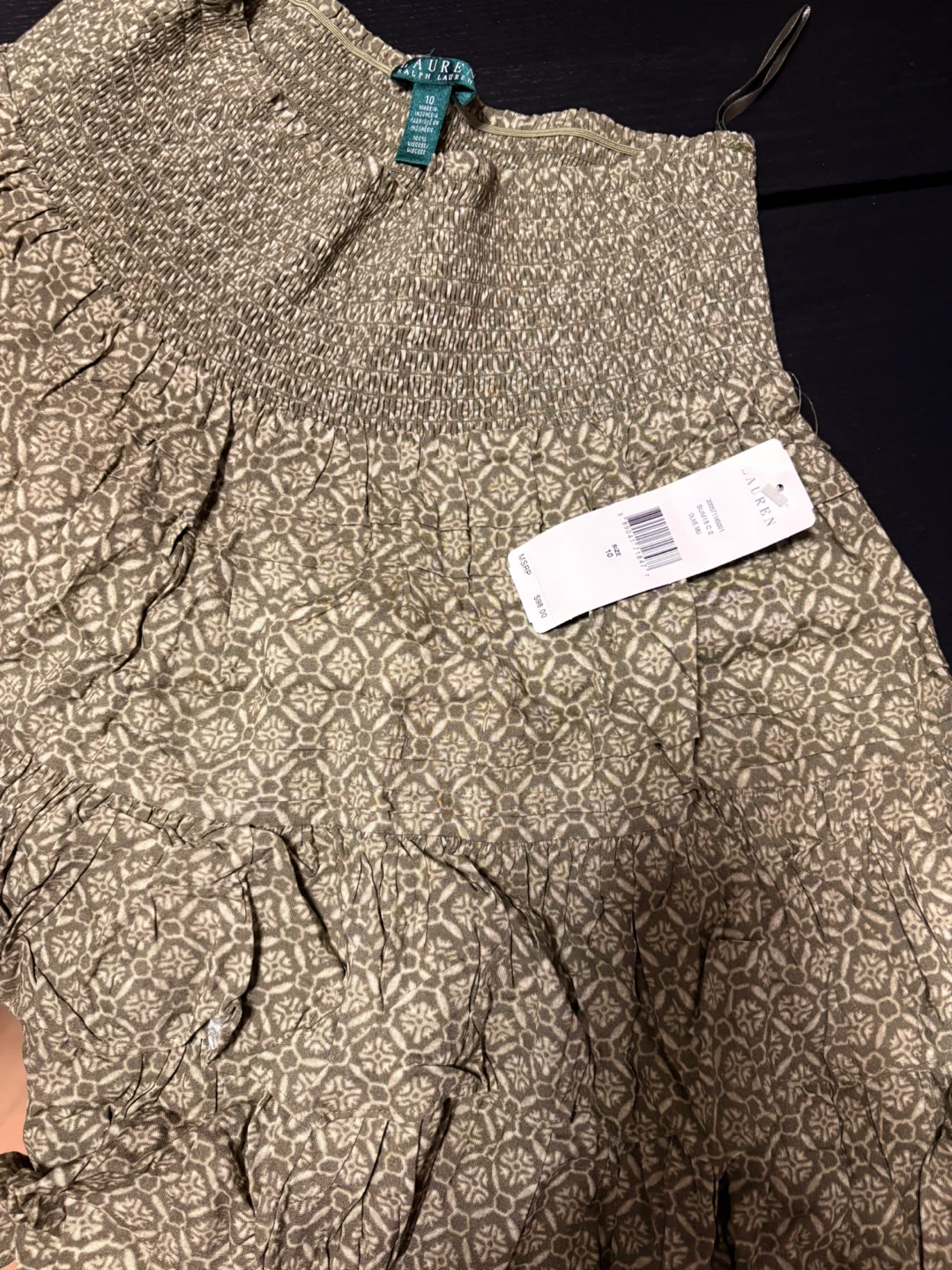 Lauren Ralph Lauren Women's Smocked Tiered Dress Size 10 - photo 2