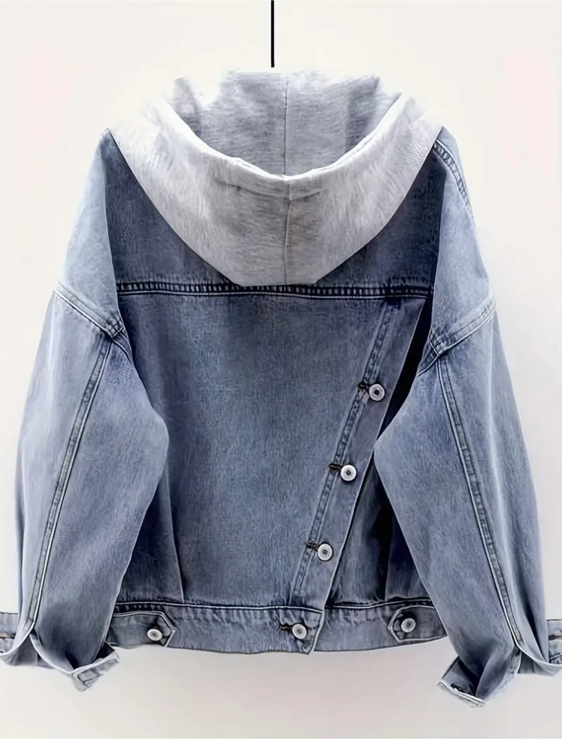 New Denim Jacket with Grey Hood - photo 2