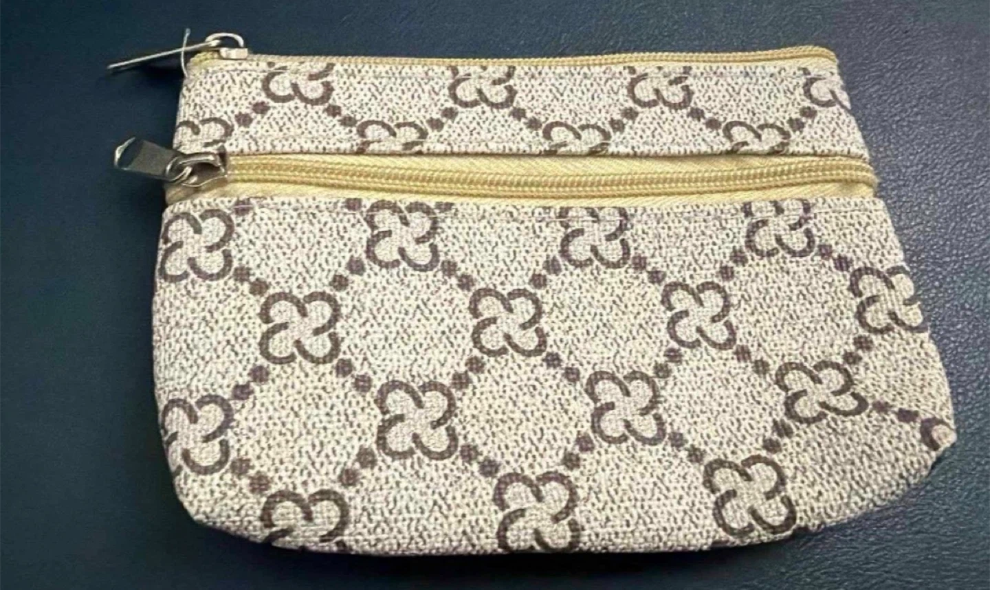 Two-Zipper Coin Pouch