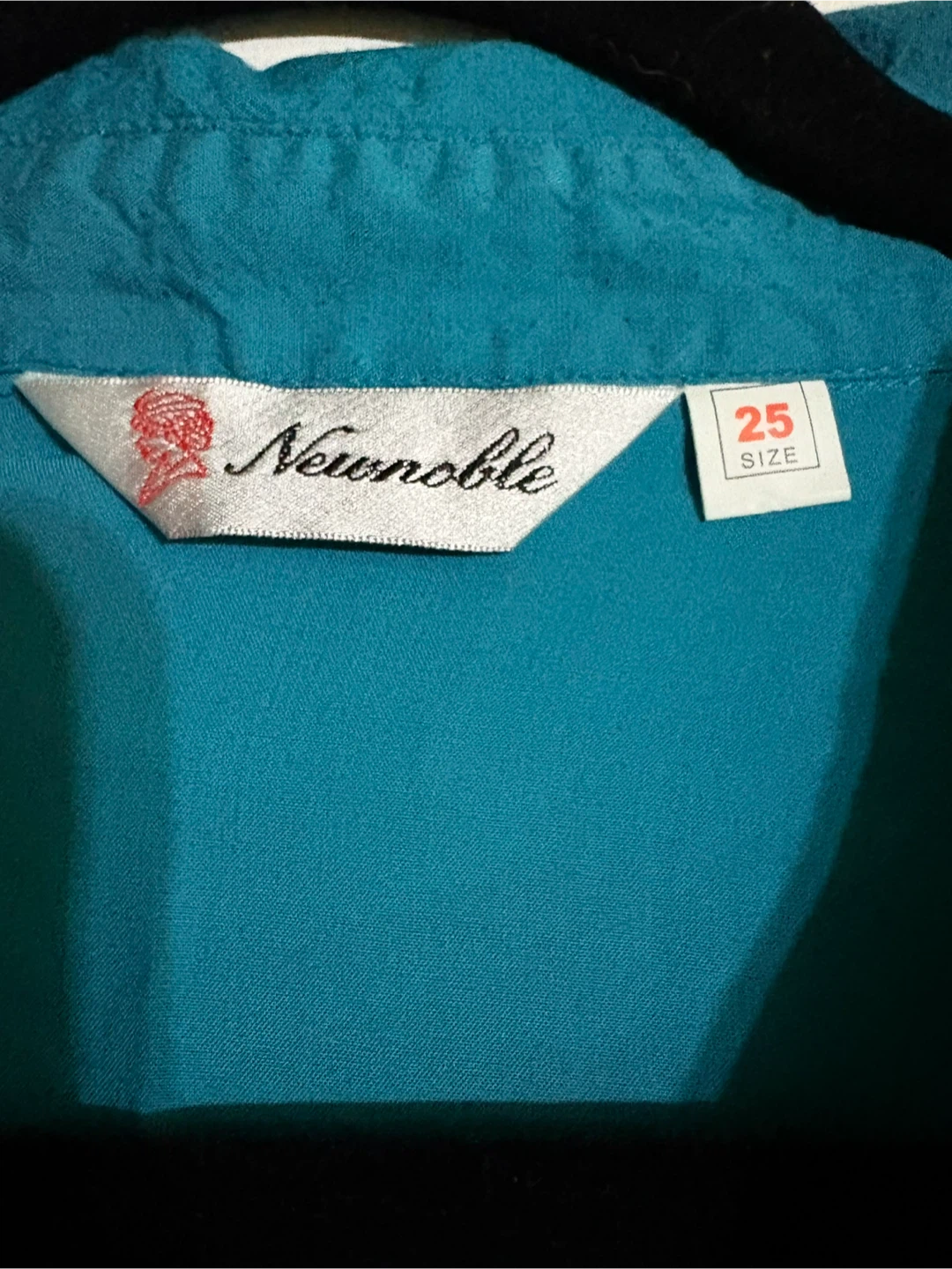 Newnoble Teal Lace Detail Button-Up Shirt - photo 2