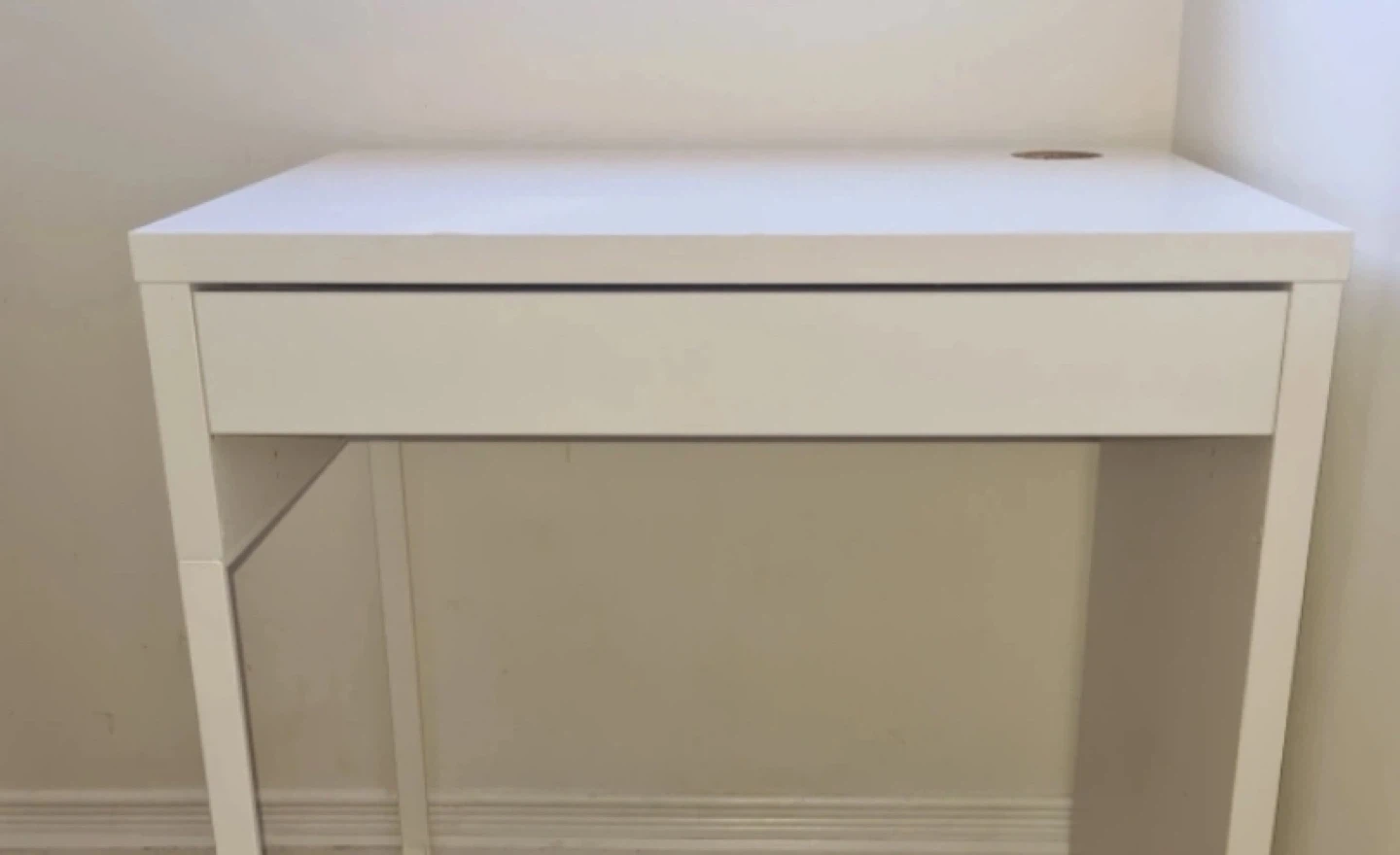 White Desk with Drawer