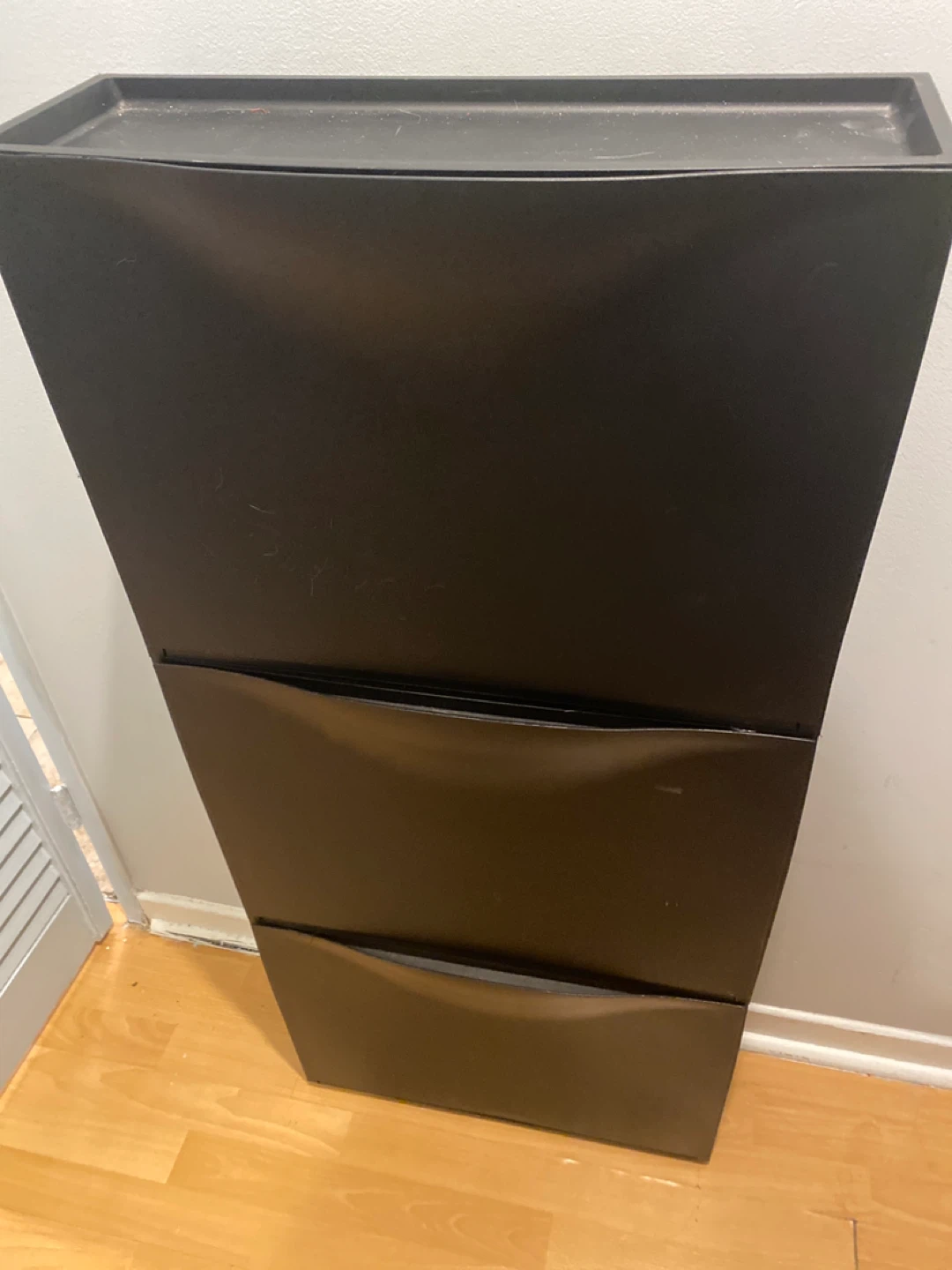 Black 3-Tier Shoe Rack Organizer