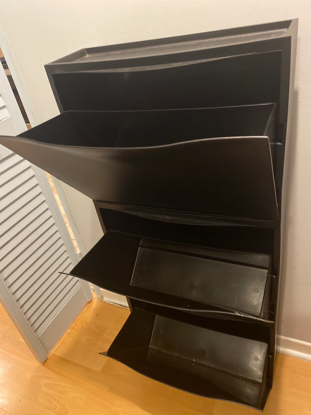 Black 3-Tier Shoe Rack Organizer - photo 2