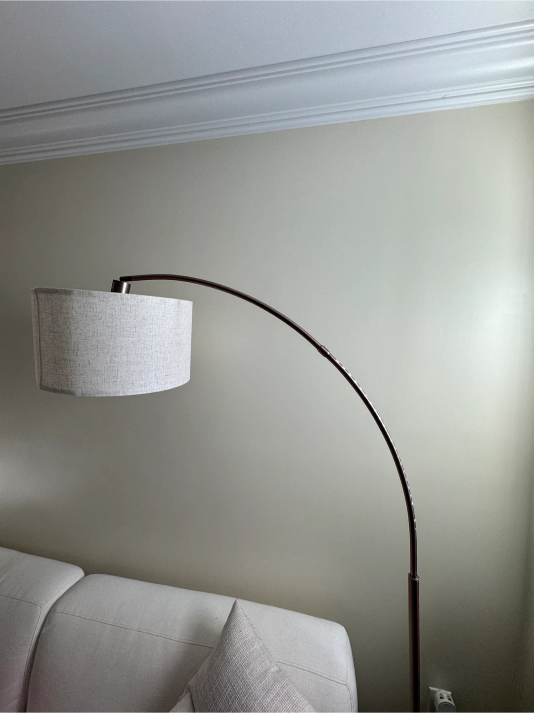 Arc Floor Lamp with Fabric Shade - photo 2