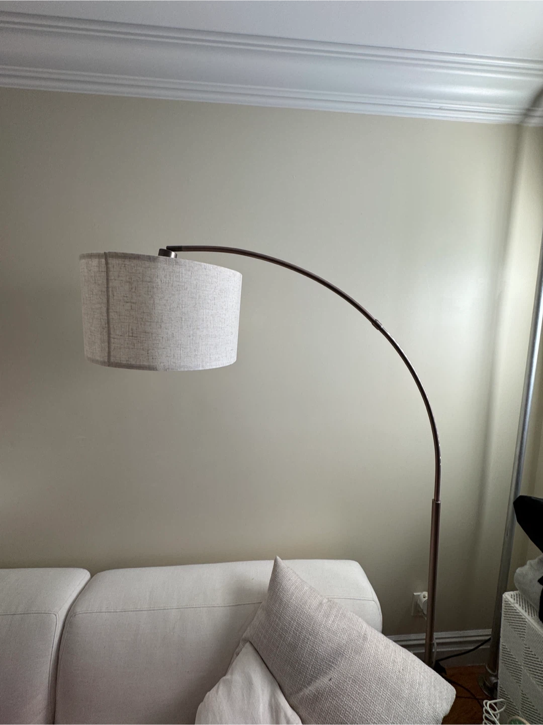 Arc Floor Lamp with Fabric Shade