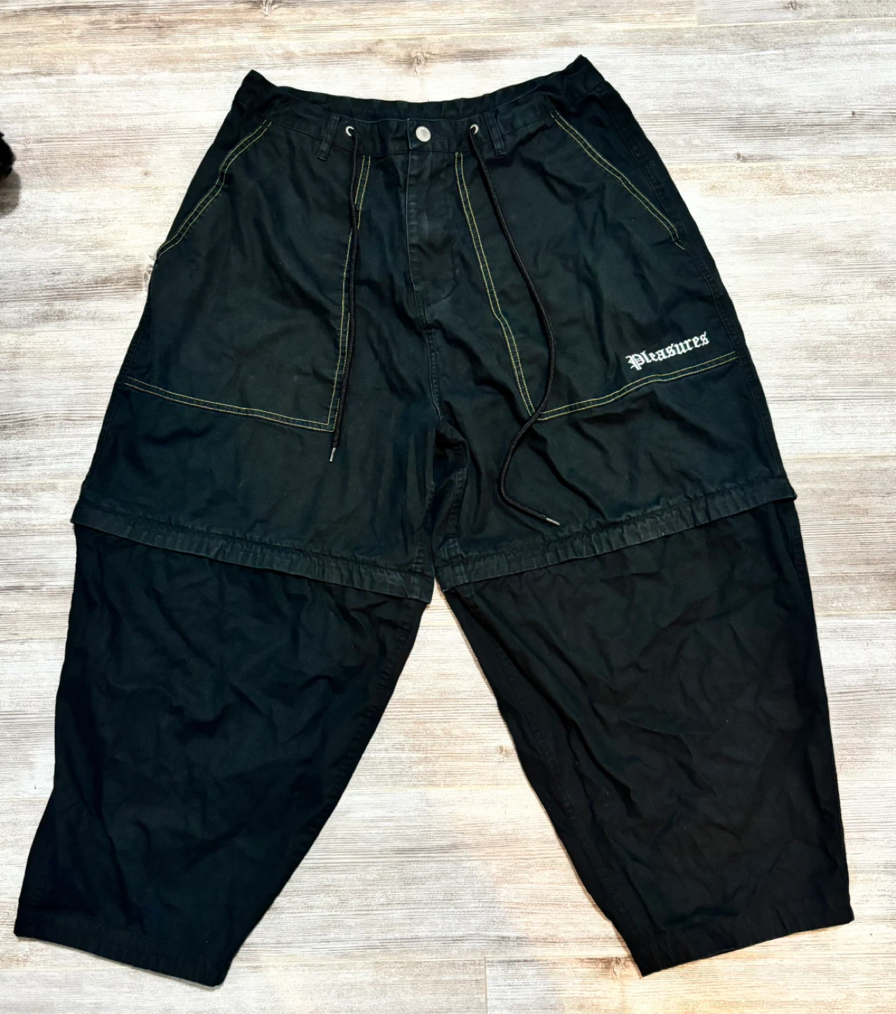 Pleasures Lecture Zip Off Pants Black Size 32 - photo 2