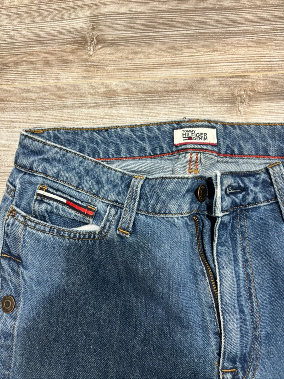 Tommy Hilfiger Women's Snap Button Wide Leg Jeans - photo 3