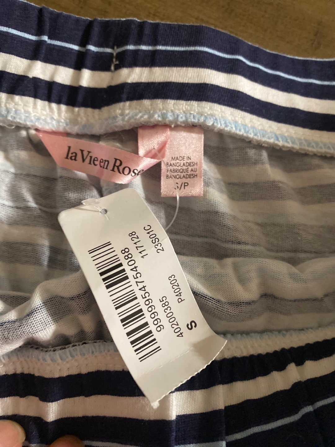 La Vie en Rose Striped Pajama Shorts Size S - photo 4